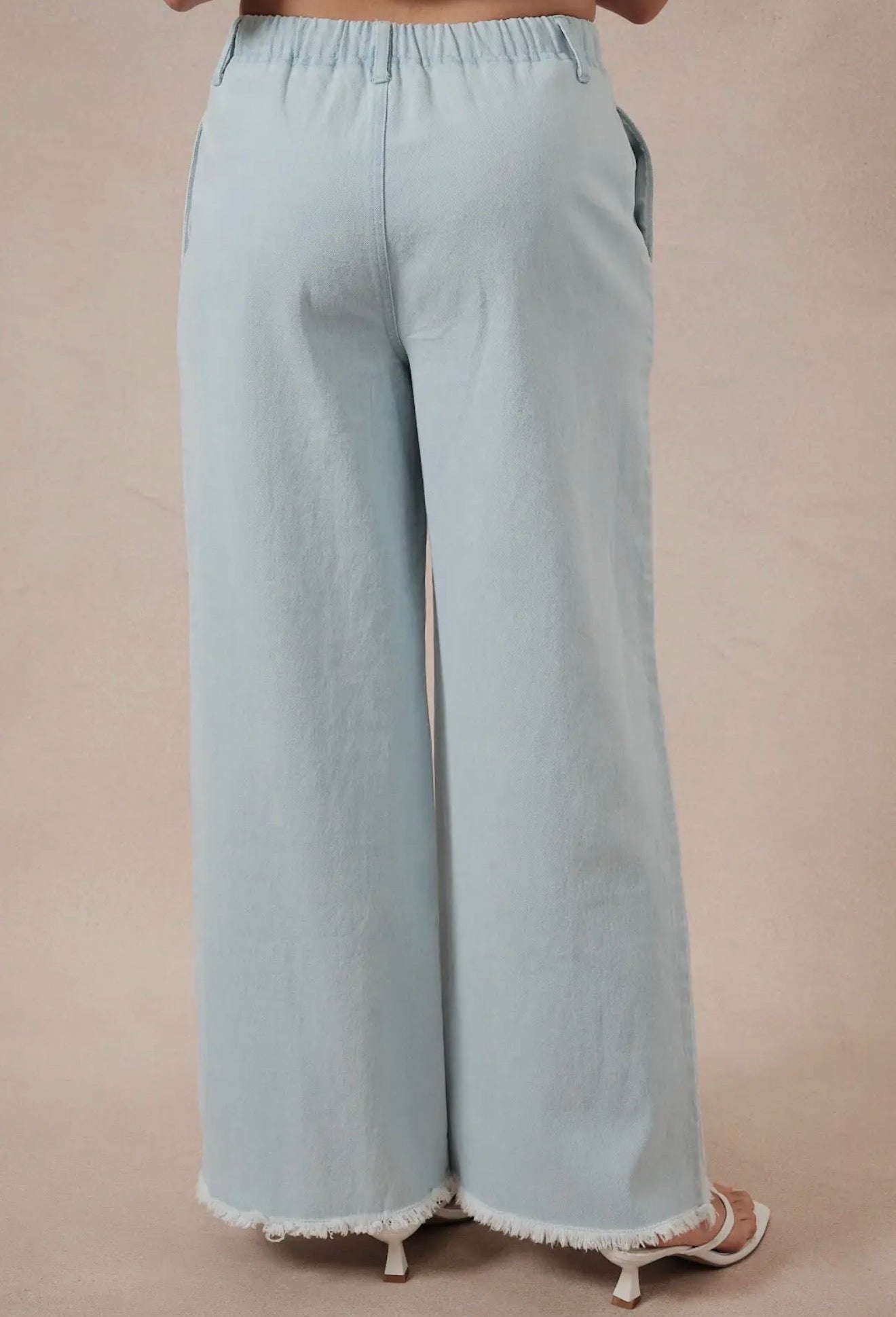 Twill Washed Wide Pants