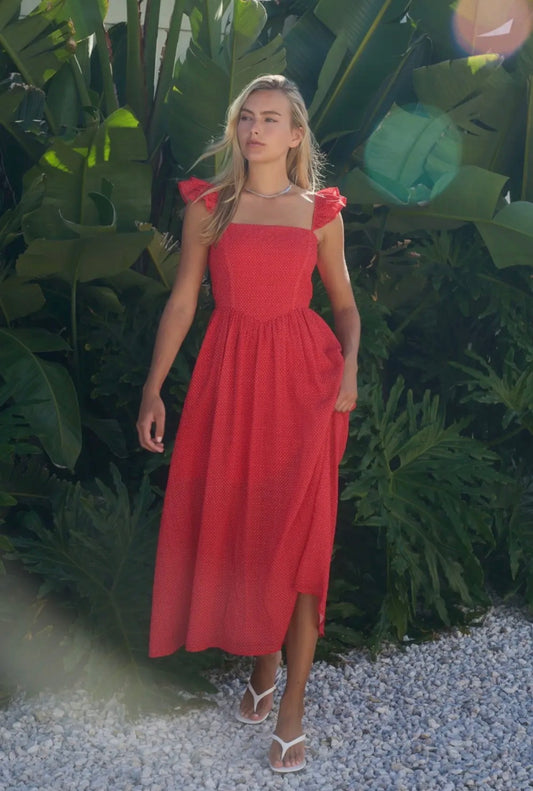 Polka Dot Midi Dress