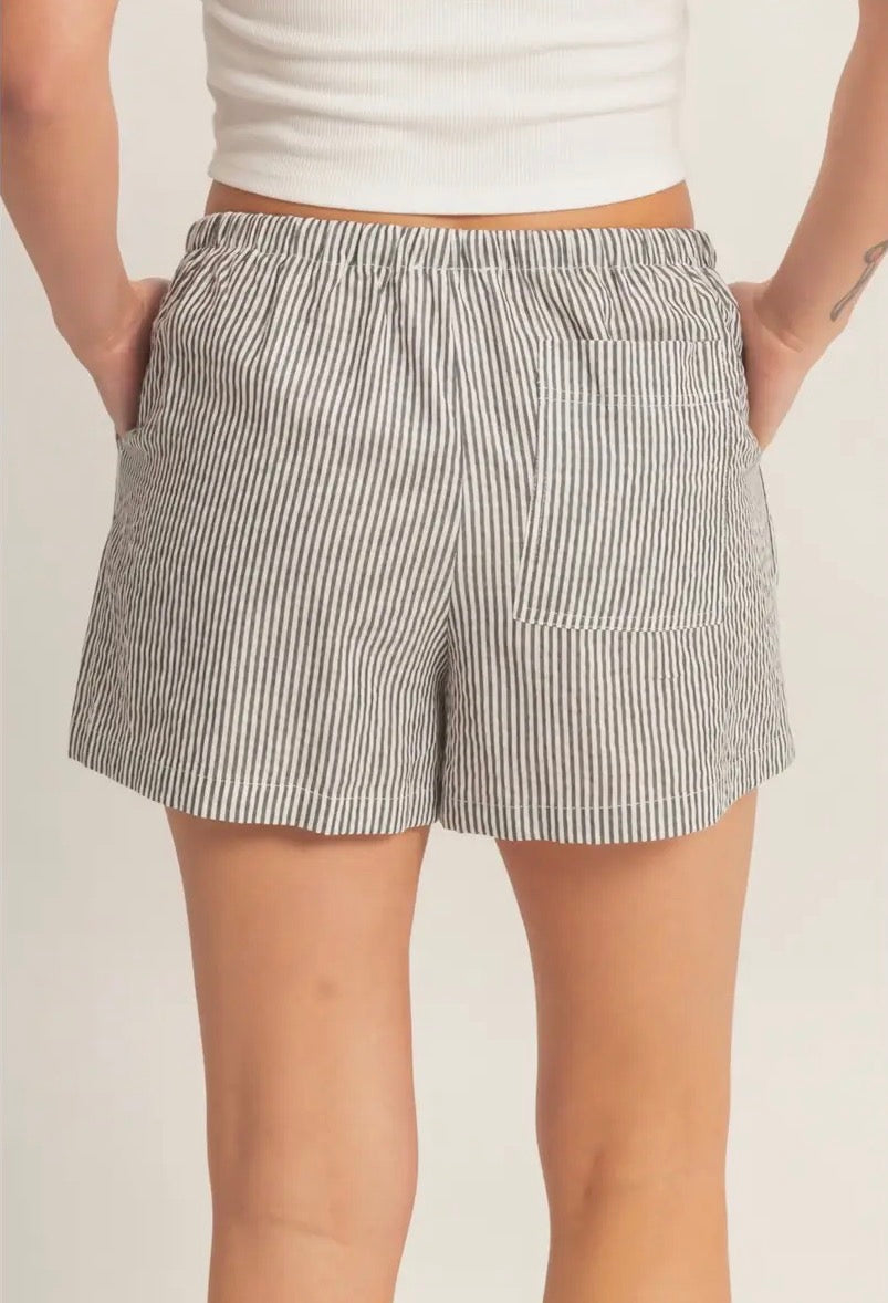 Striped Drawstring Shorts