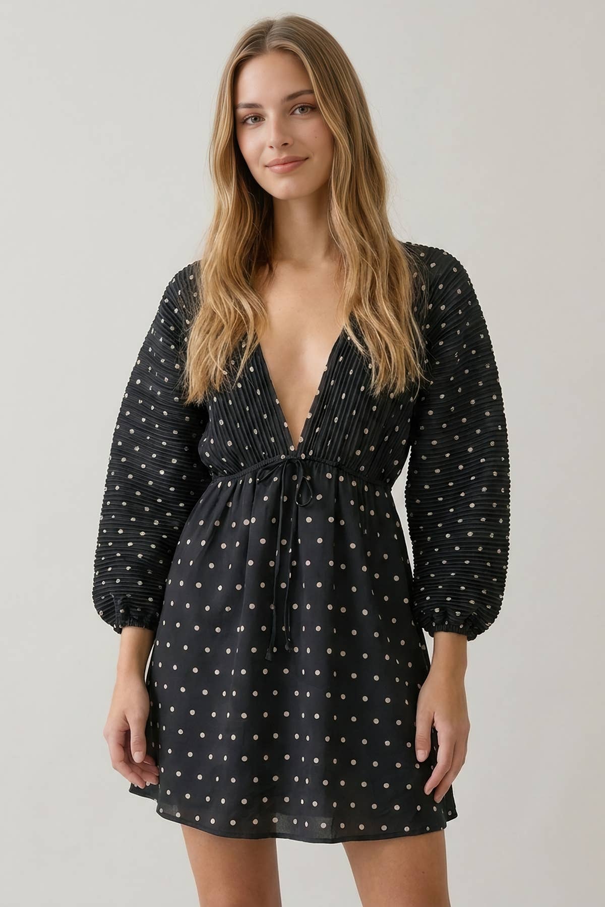 POLKA DOT DOLMAN DRESS