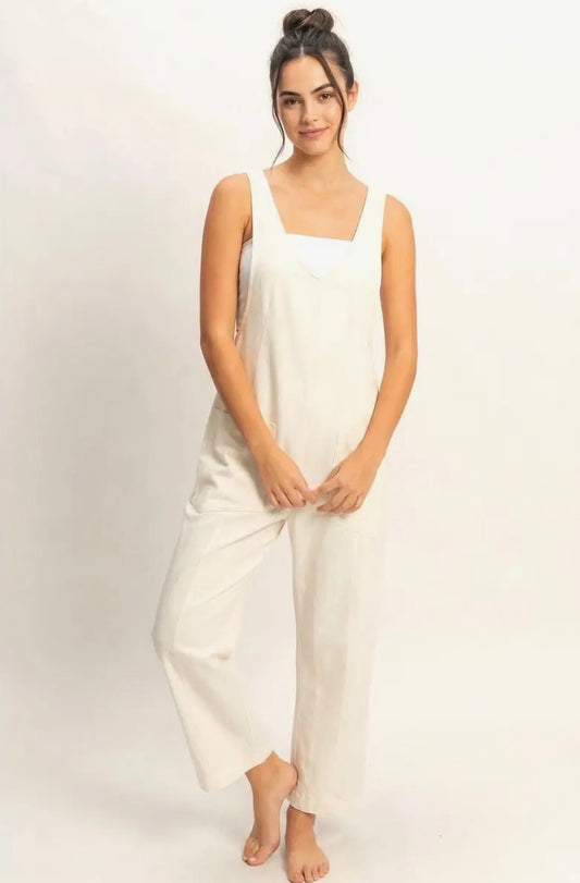Relaxed Cream Jumpsuit