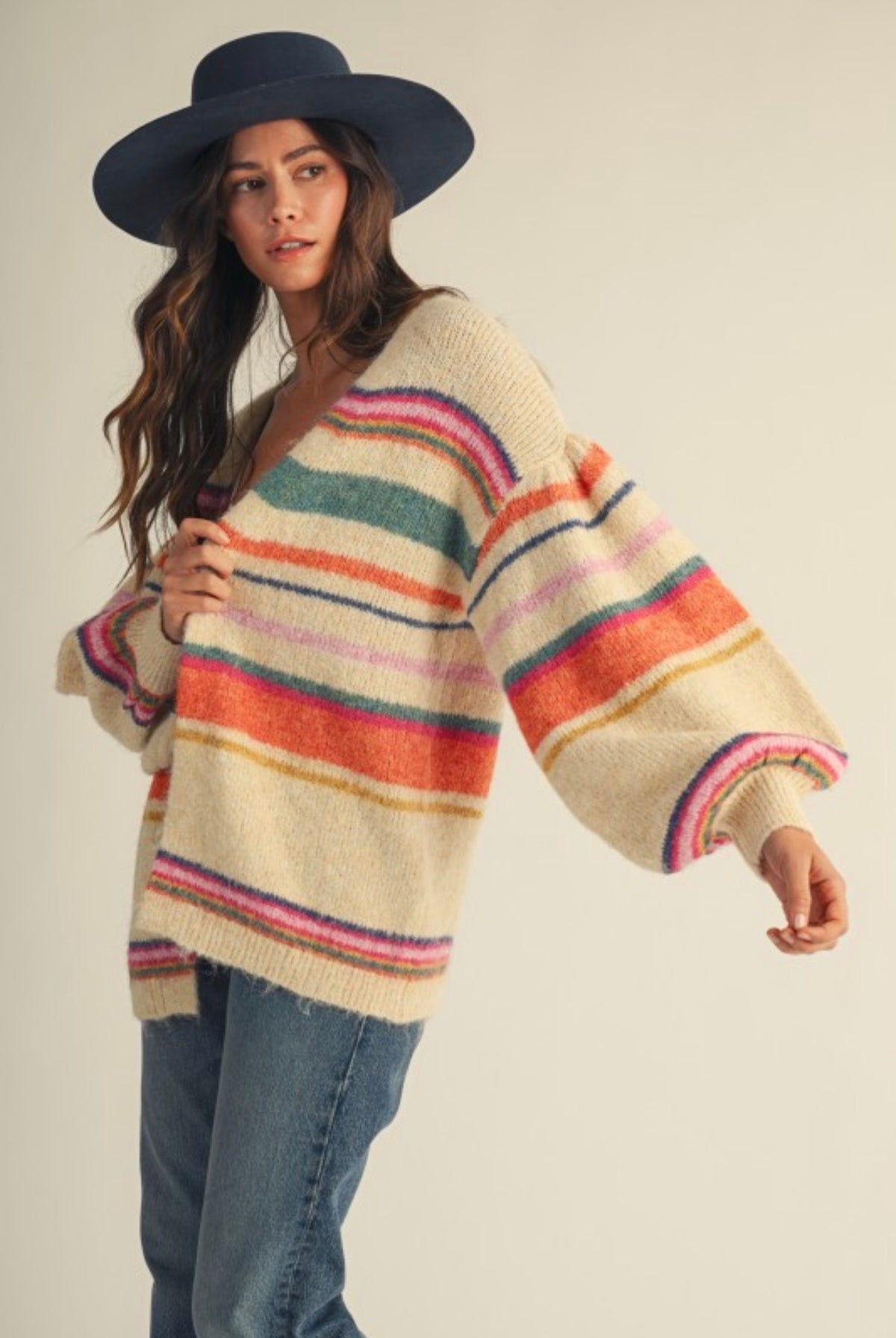 Sunset Stripe Cozy Cardigan