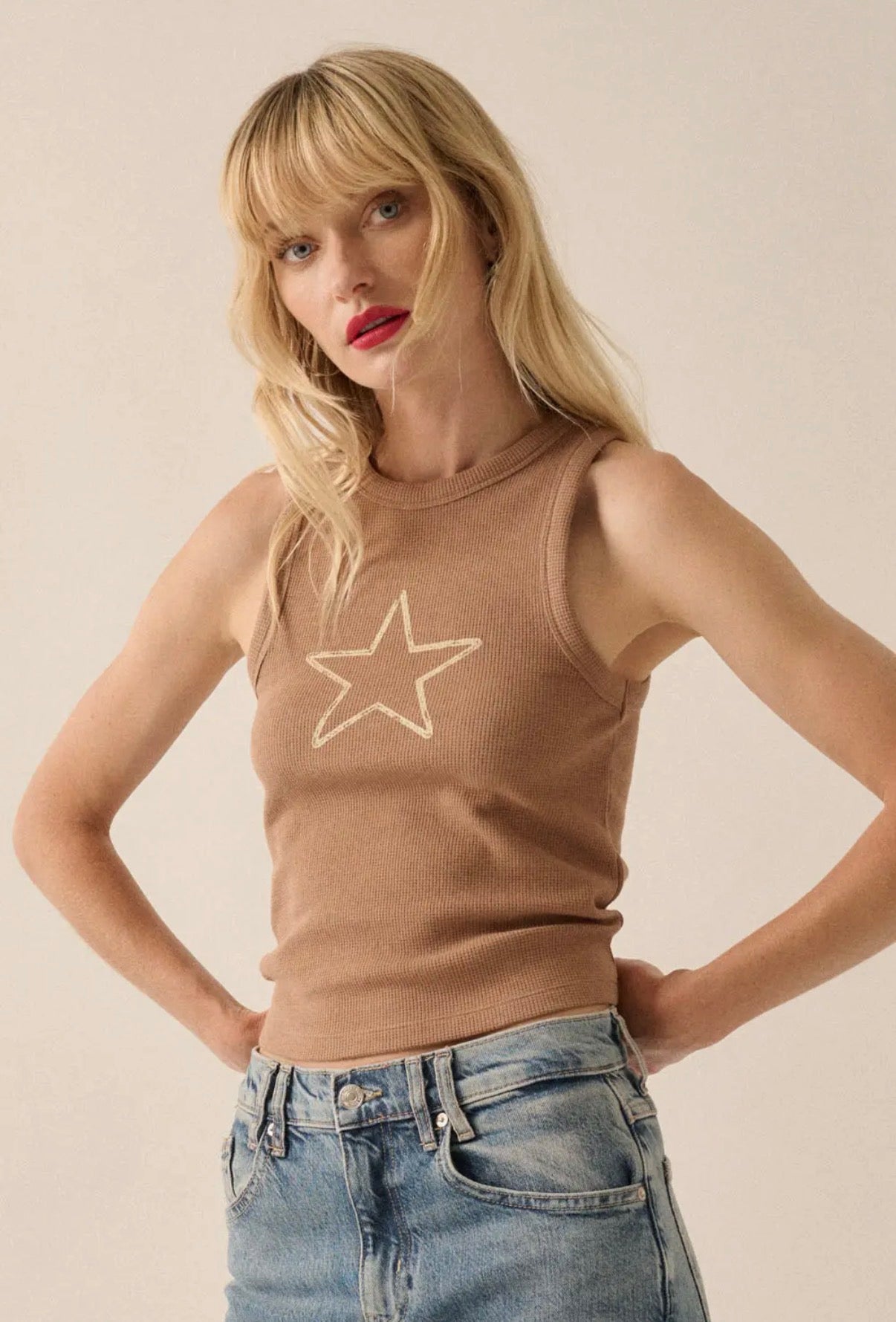 Star Waffle Tank Top