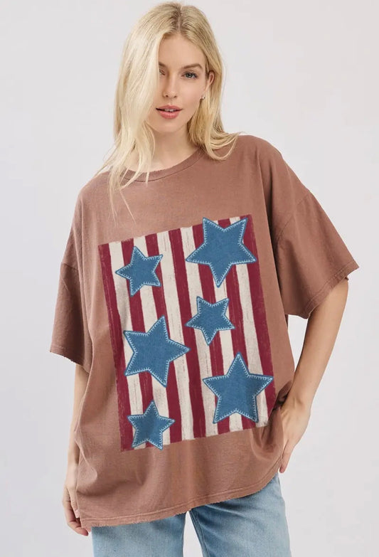 Stars And Stripes Graphic Tee