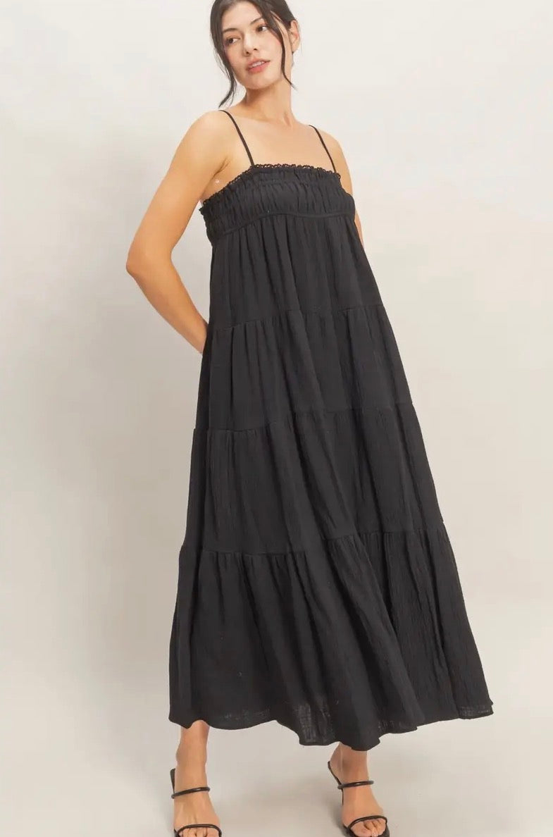 Smocked Tiered Maxi Dress