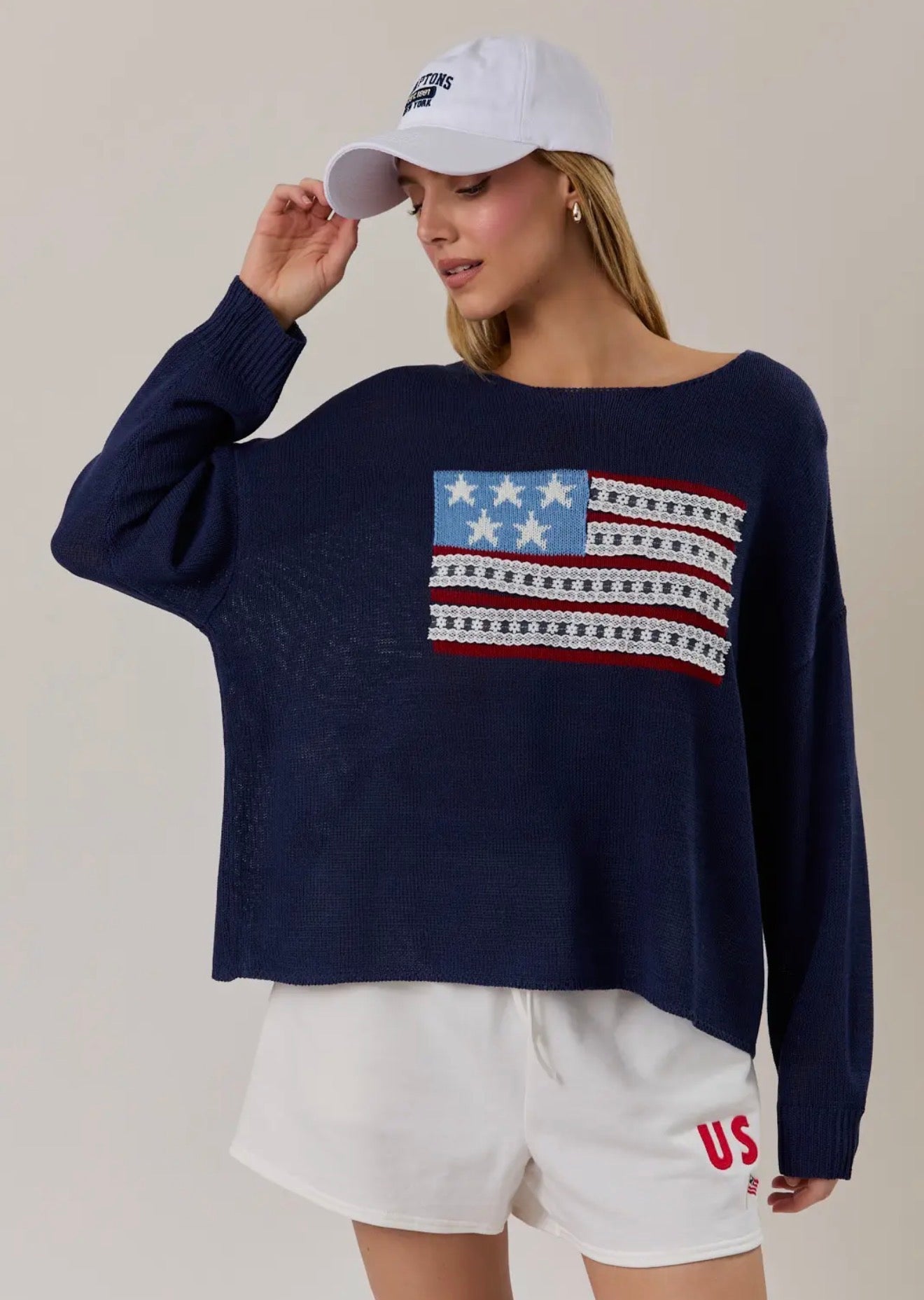 Navy Lightweight Flag Sweater