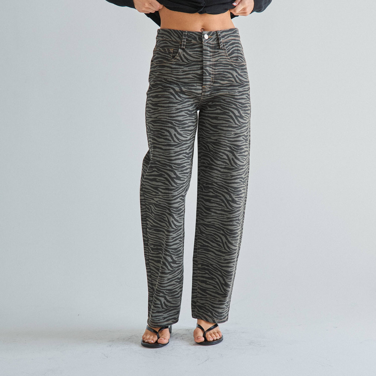 Zannie Zebra Straight Barrel pants