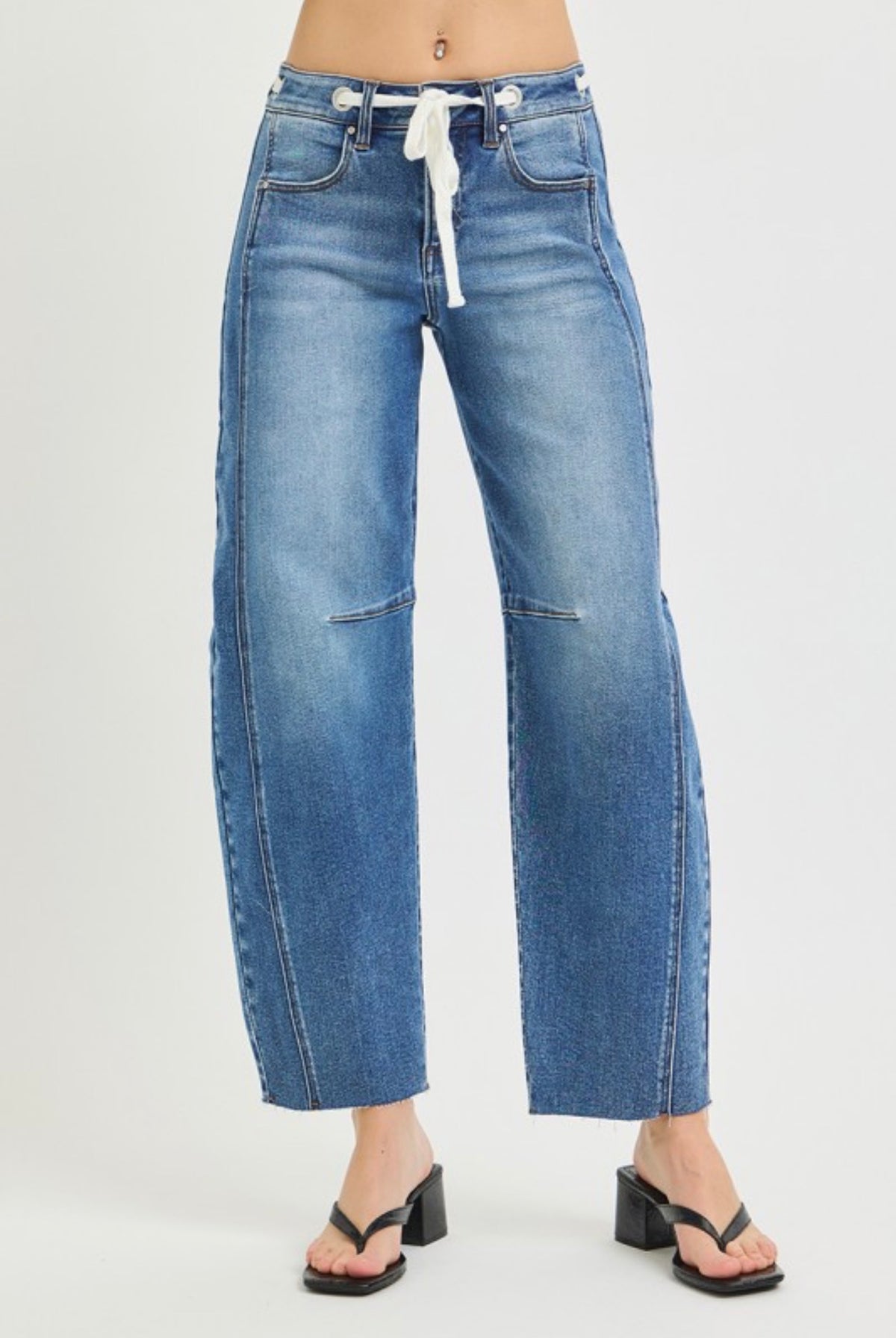 Wren Drawstring Barrel Jean