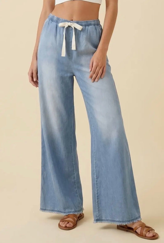 Wide Leg Drawstring Pants