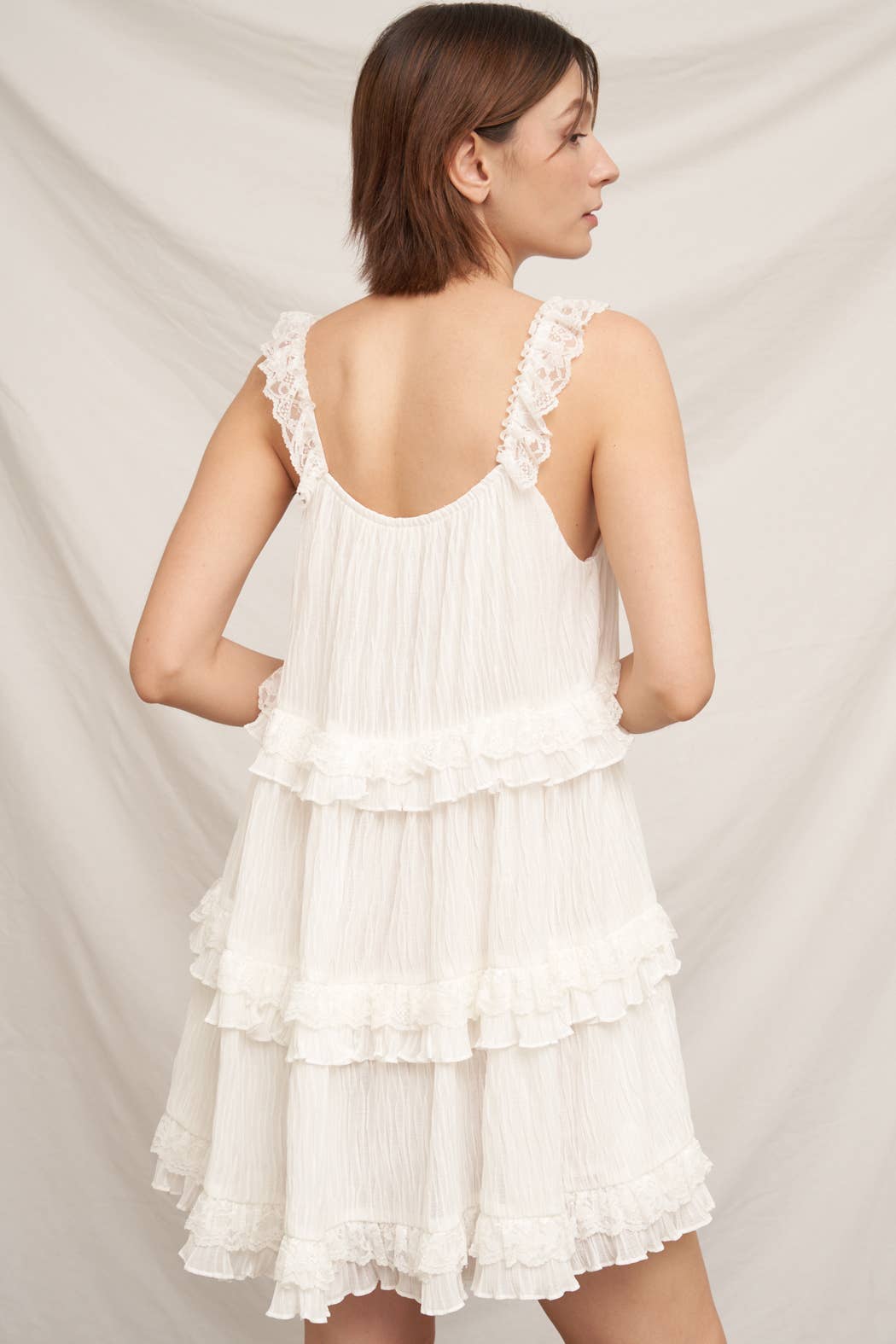 Sleeveless Ruffle Tiered Mini Dress
