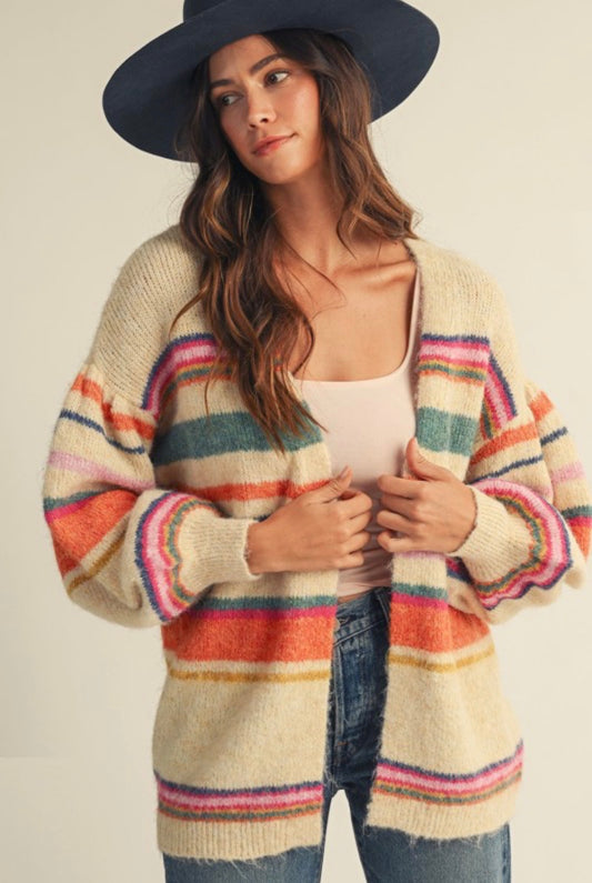 Sunset Stripe Cozy Cardigan
