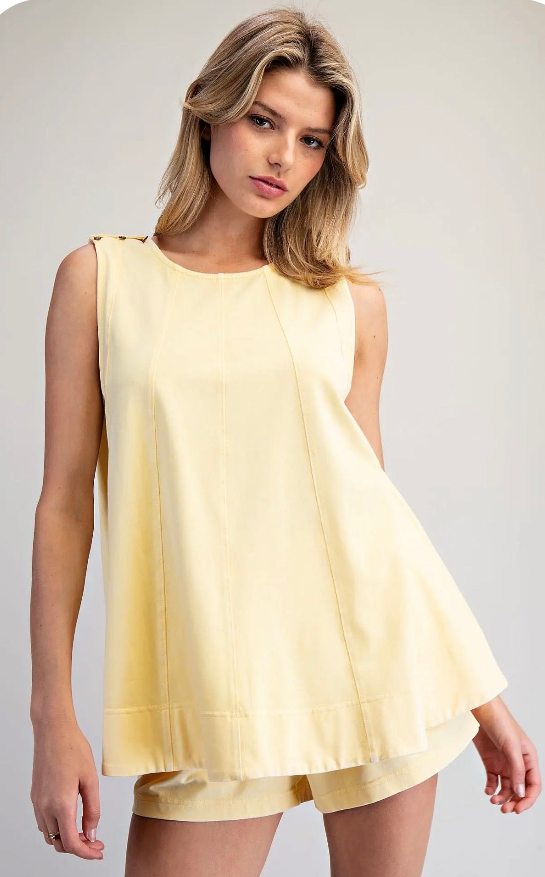 Contrast Stitch Swing Top