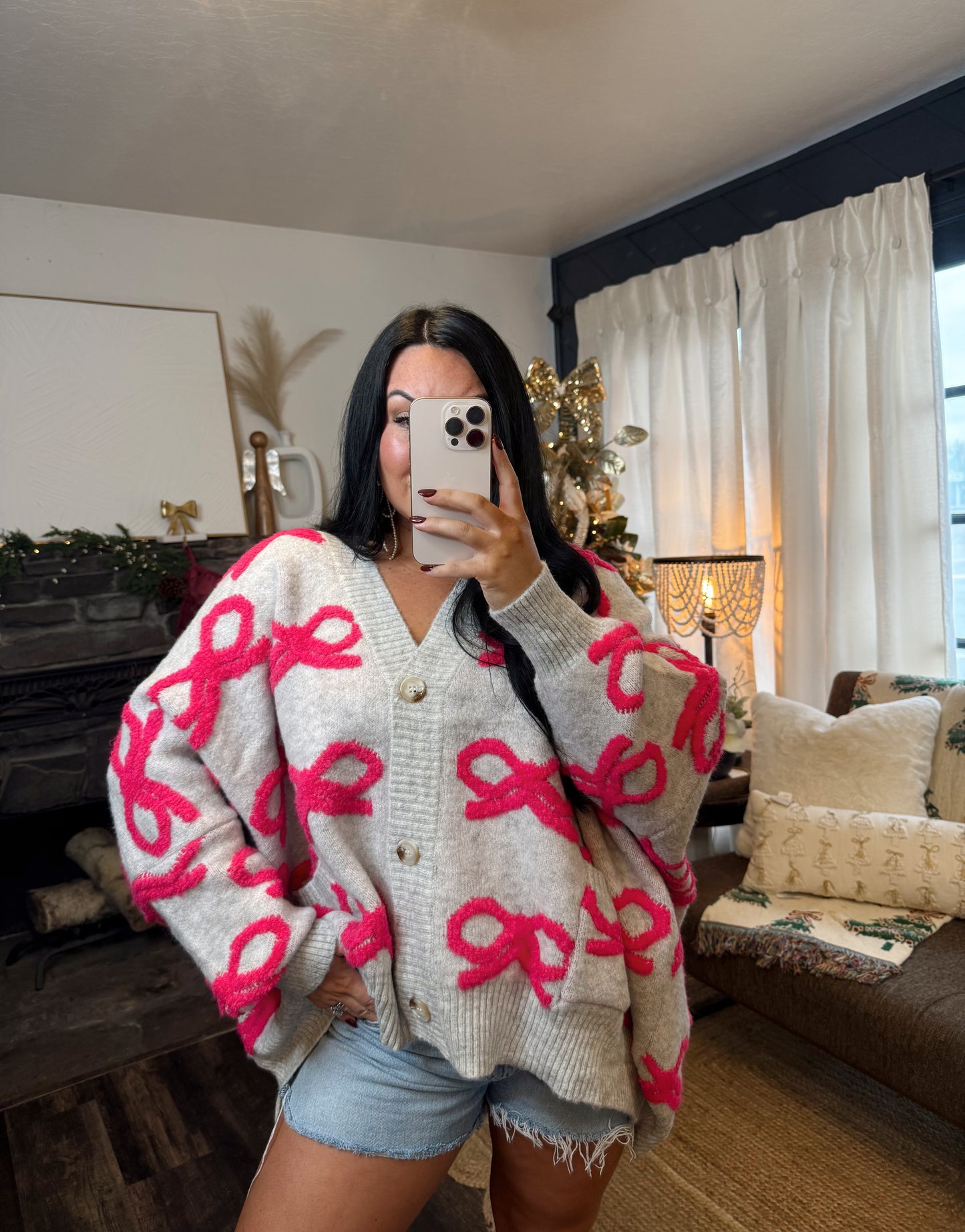 Oversized Ribbon Cardigan