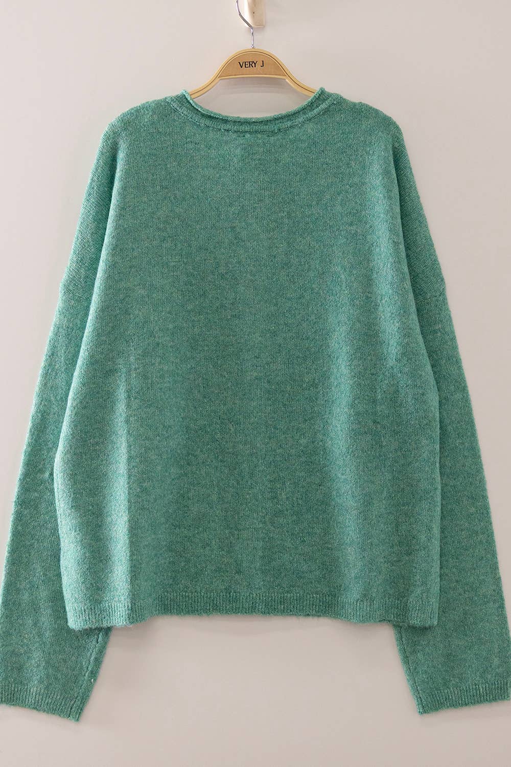 Soft Touch Button Green Cardigan