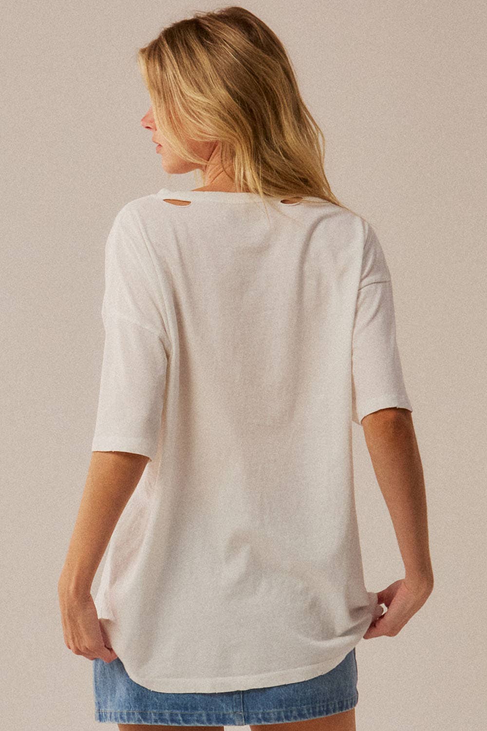 Lobster Garment-Wash Distressed Oversize Graphic Tee