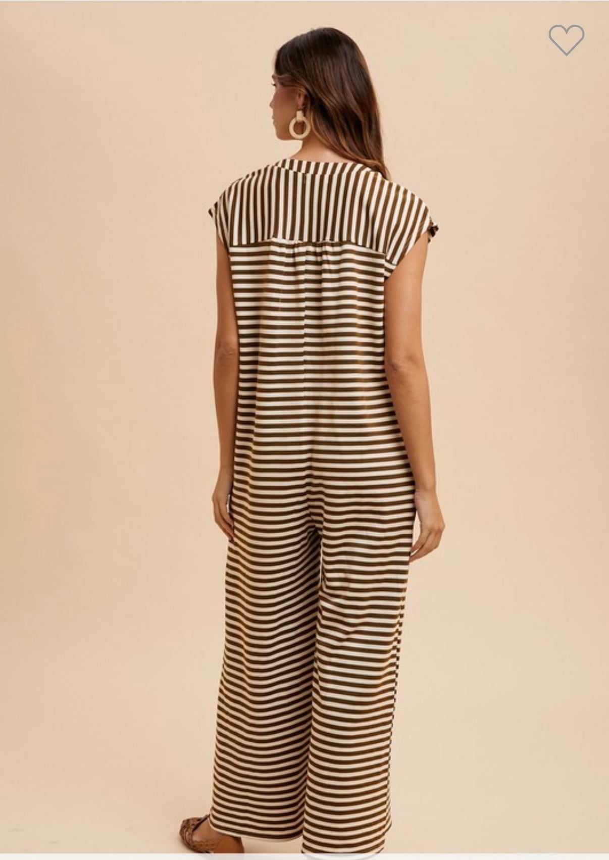 Mocha Stripe Jumpsuit