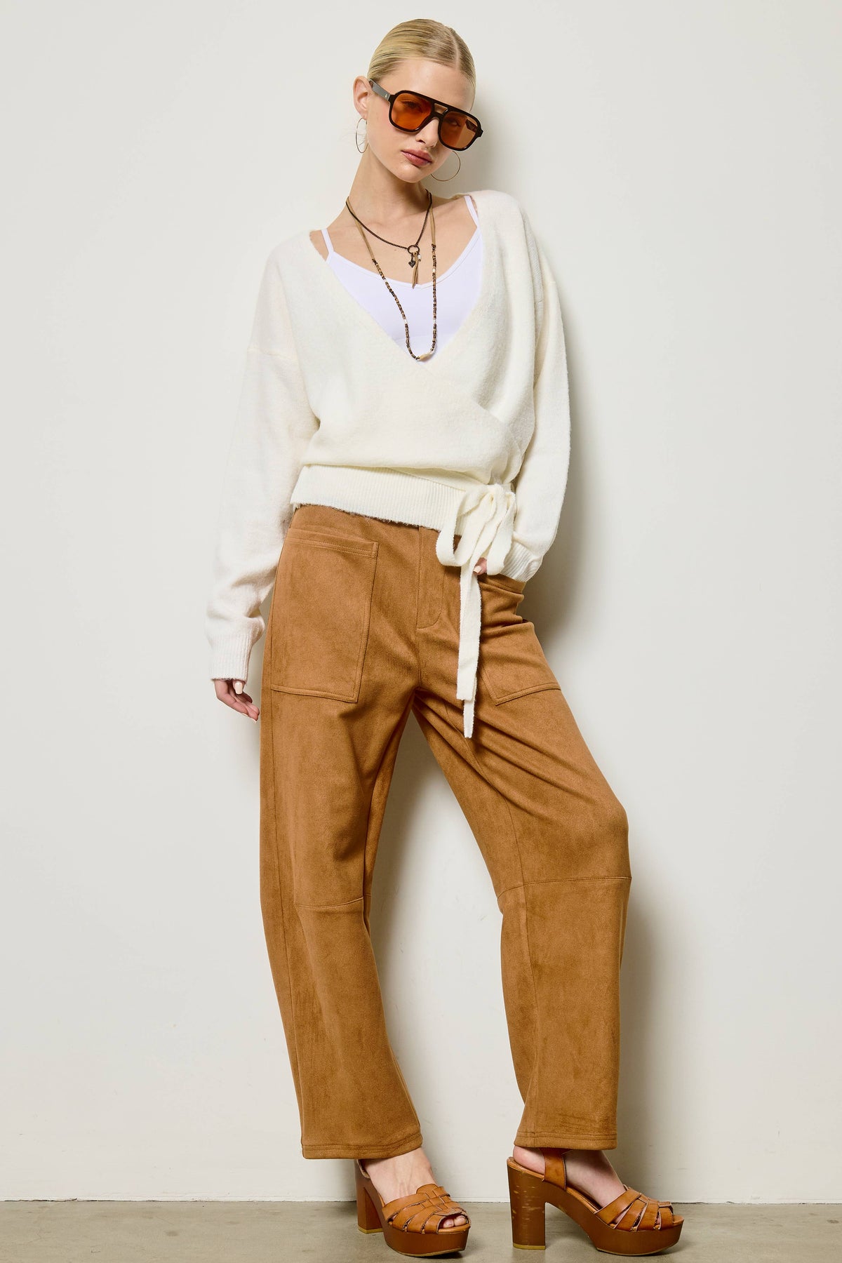 Wrap Knit Cardigan Sweater