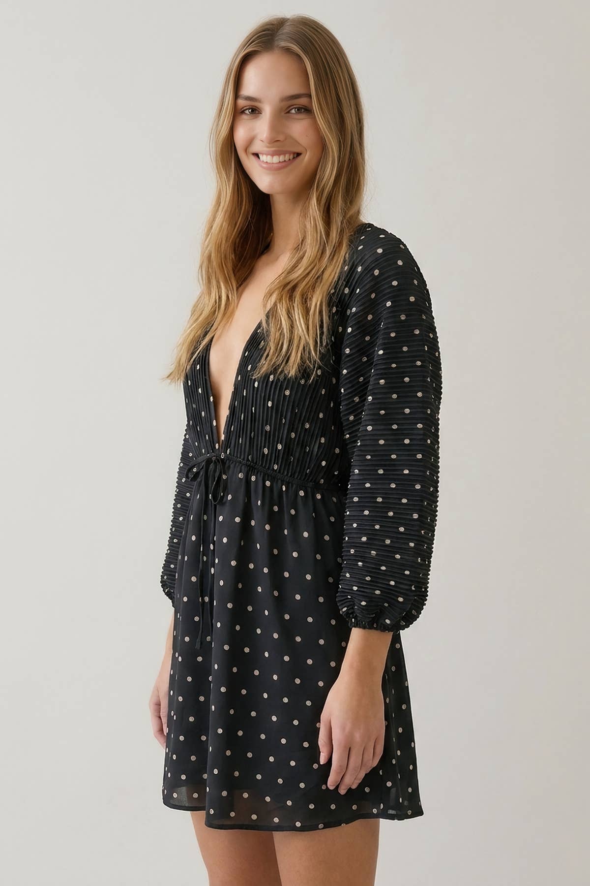 POLKA DOT DOLMAN DRESS