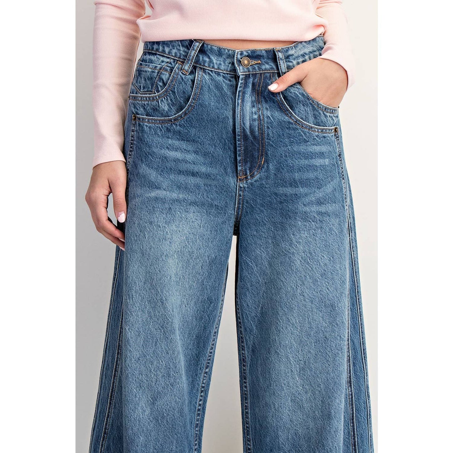 FINAL COUNTDOWN CUFFED LOW-RISE JEANS