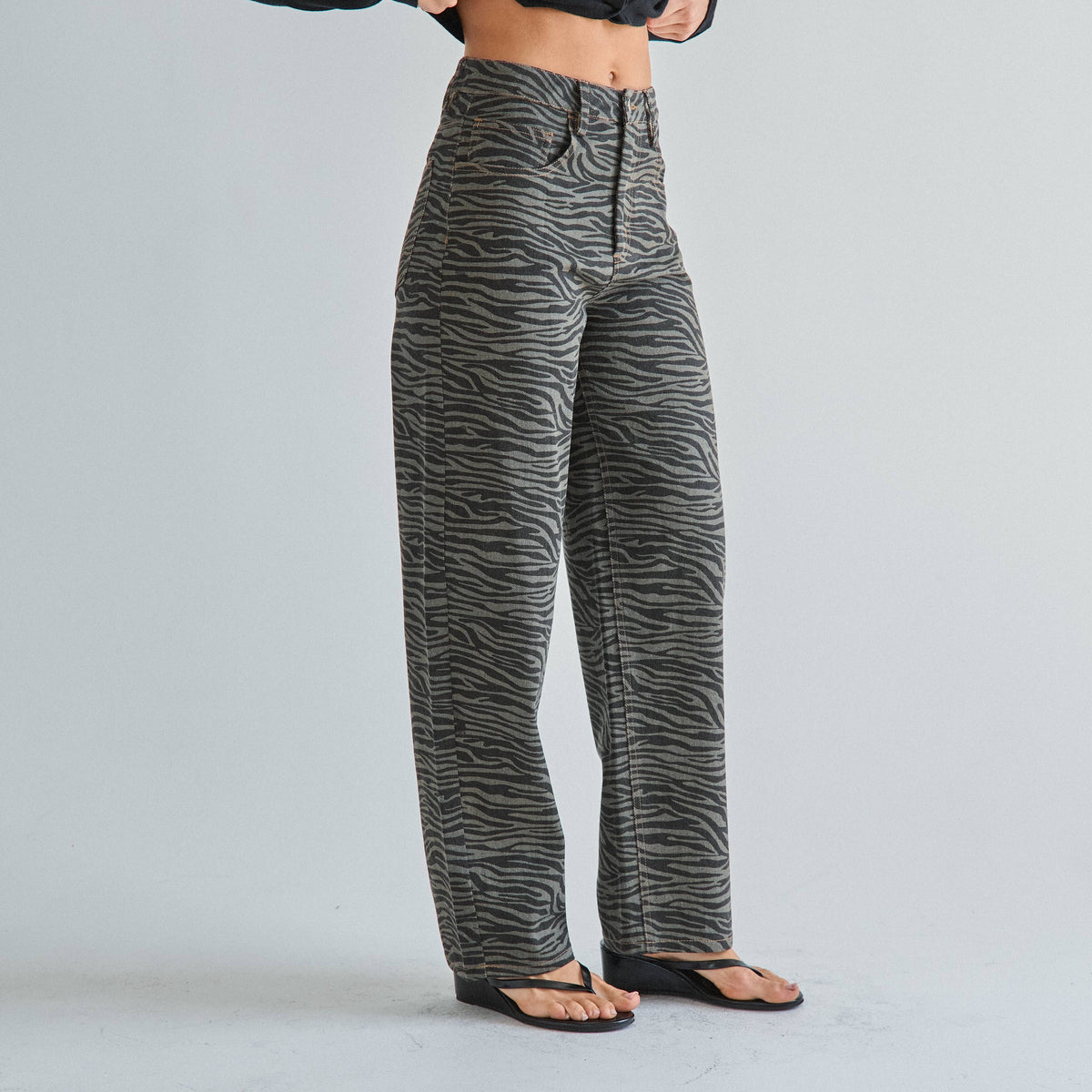 Zannie Zebra Straight Barrel pants