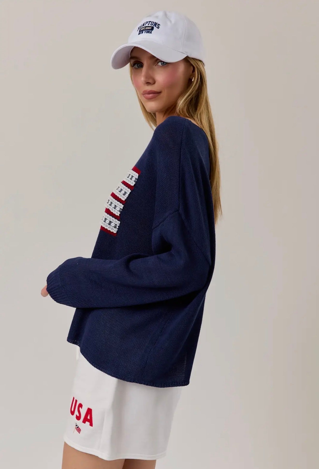 Navy Lightweight Flag Sweater