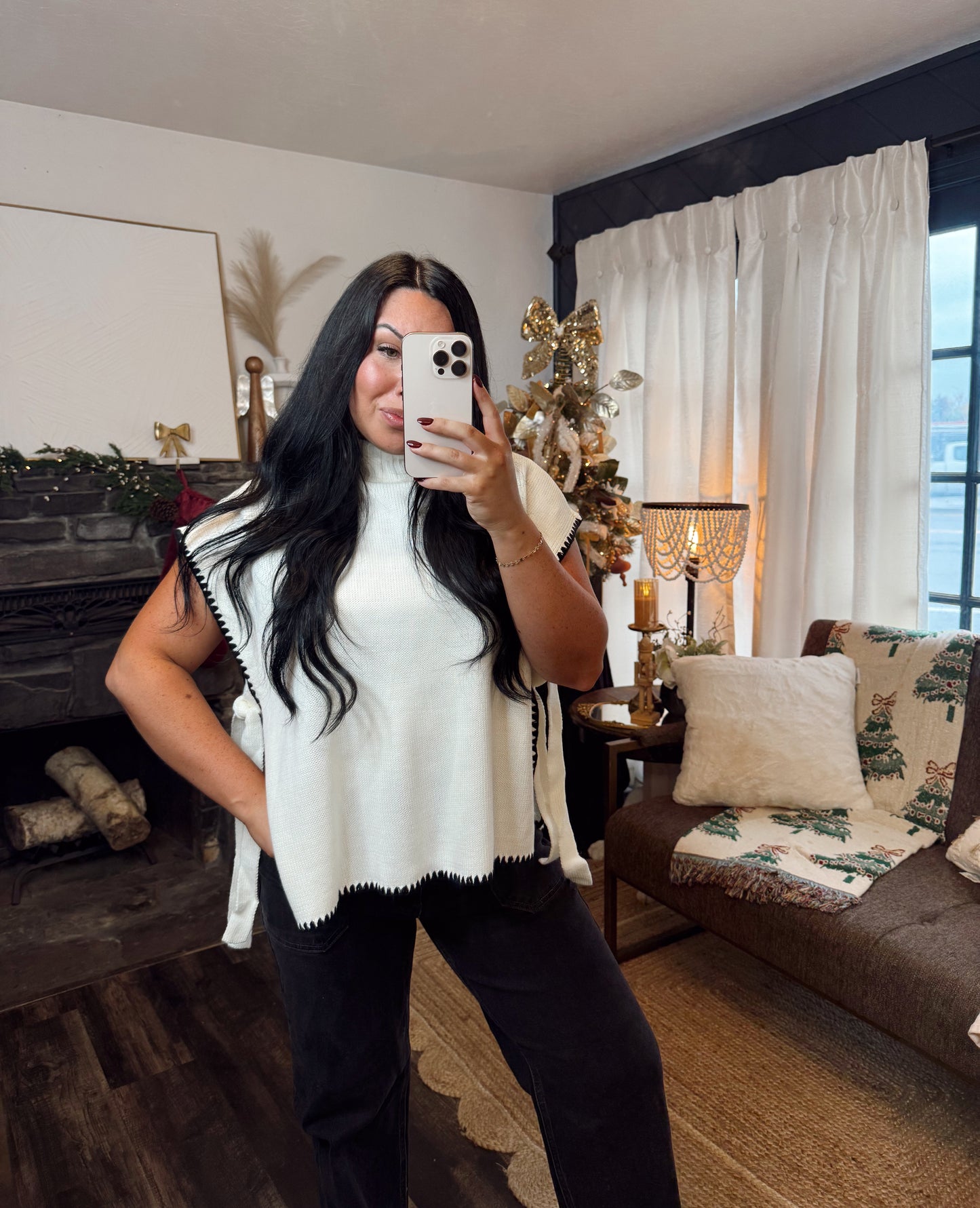 Bow Tie Sleeveless Knit Vest