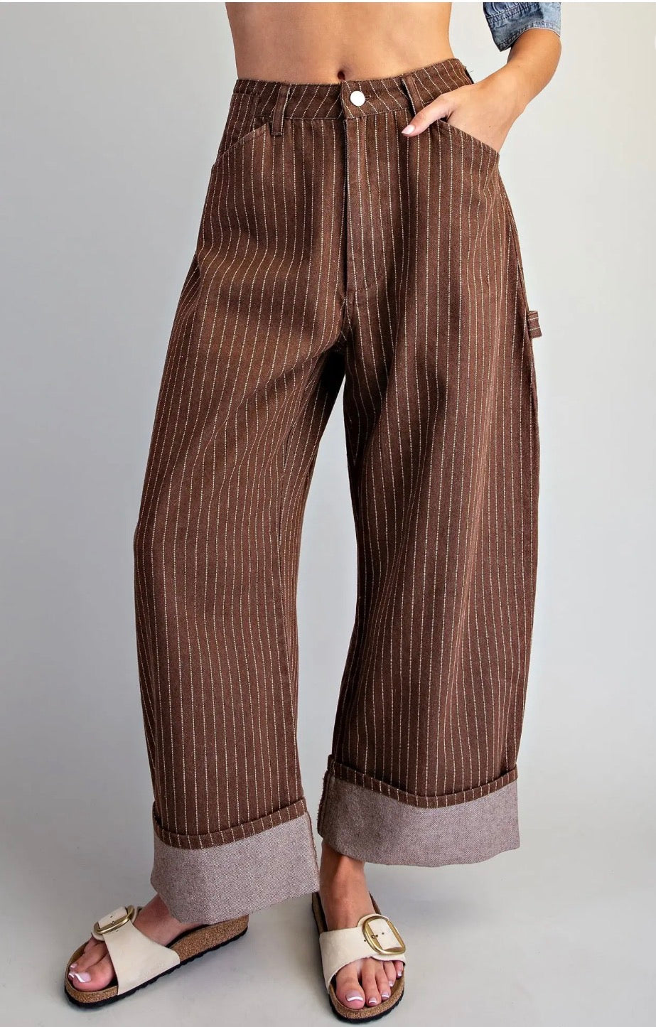 Coco Striped Cuff Pants