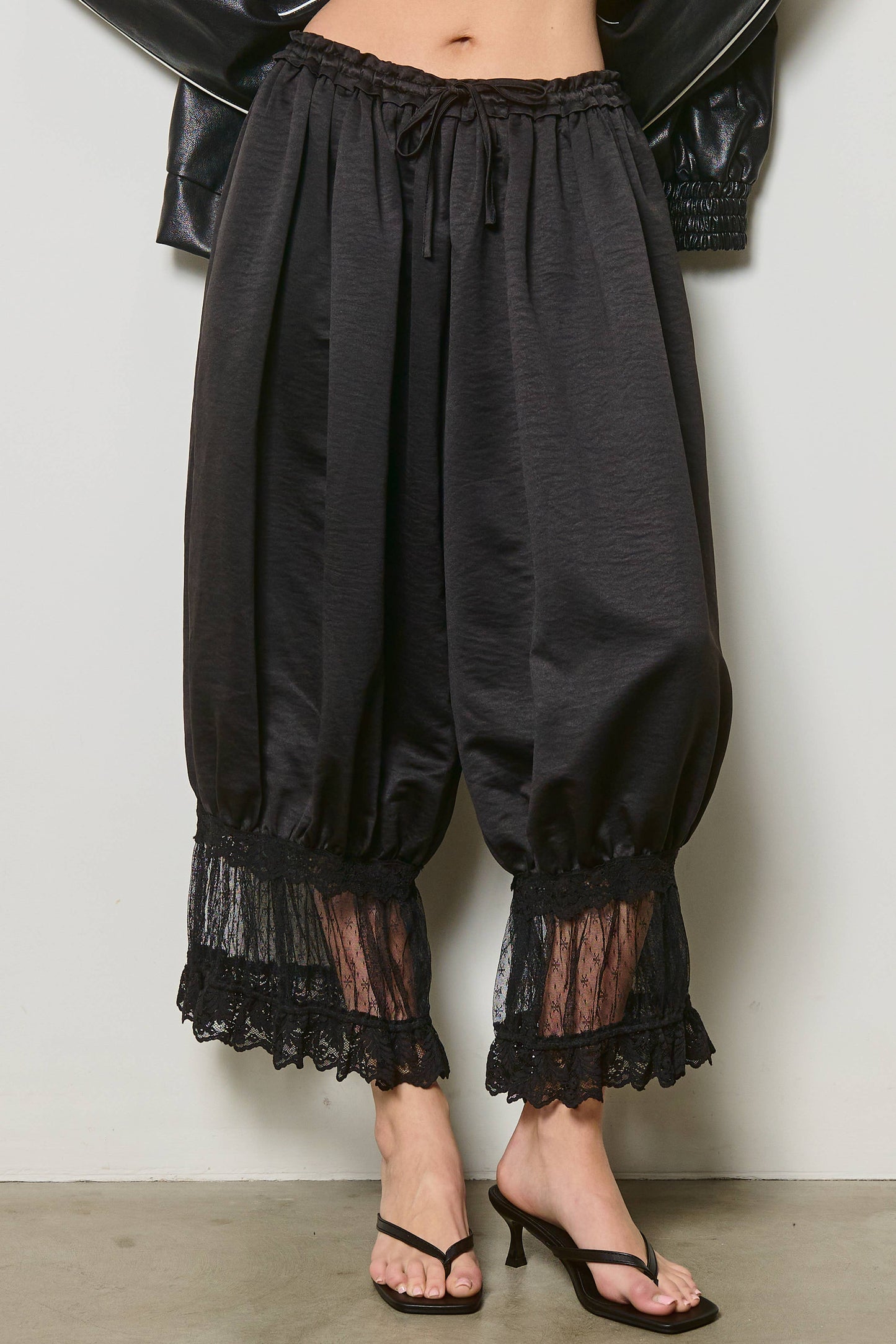 Lace Trim Bloomer Pants