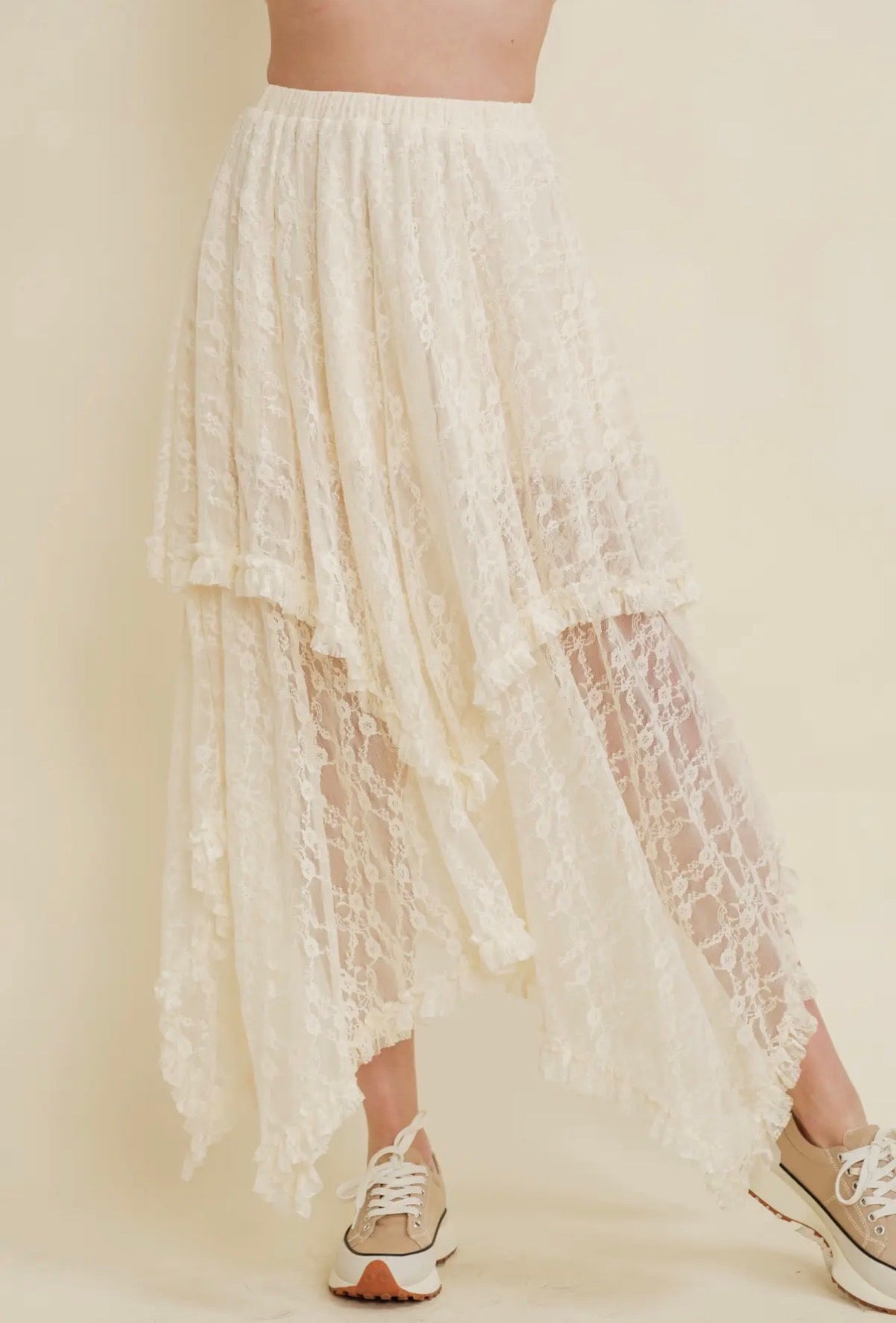 Layered Lace Maxi Skirt
