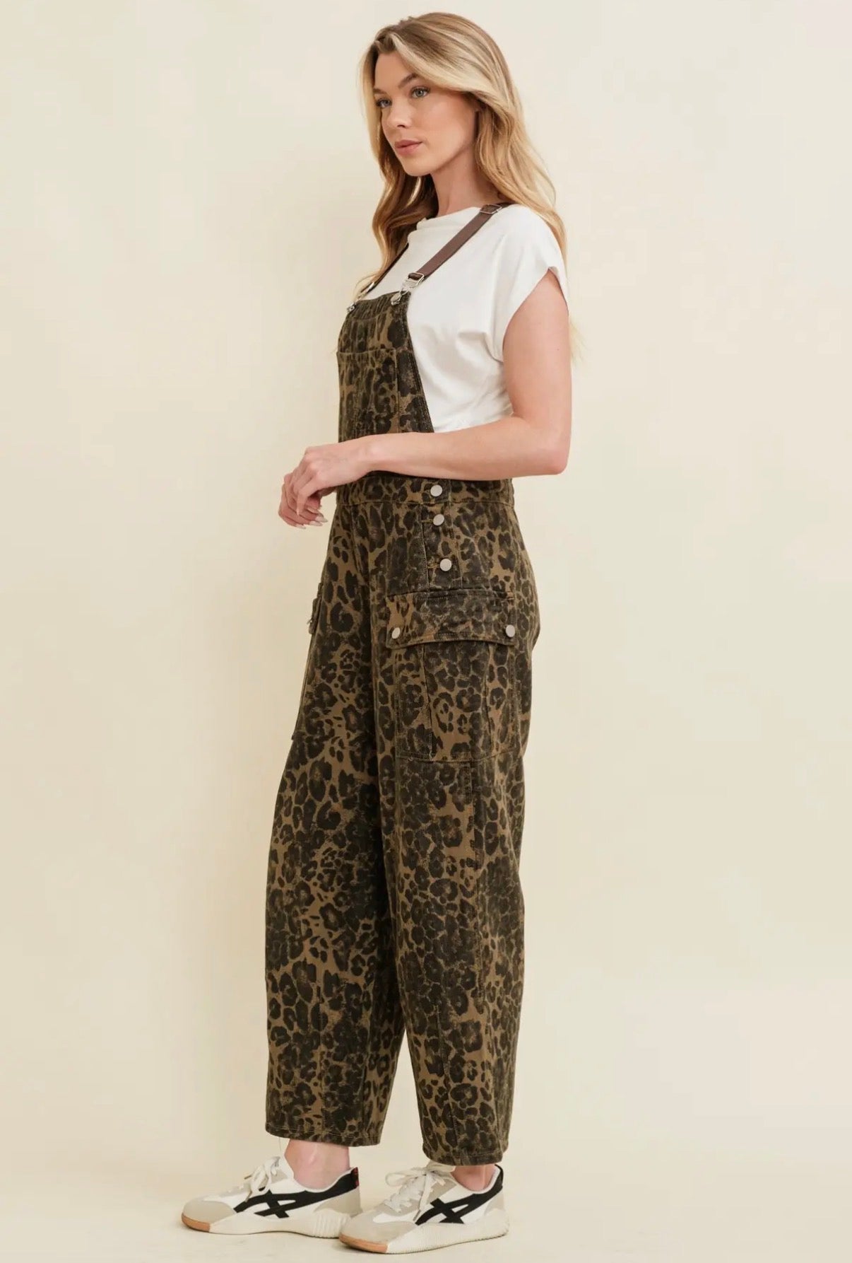 Leopard Print Overalls
