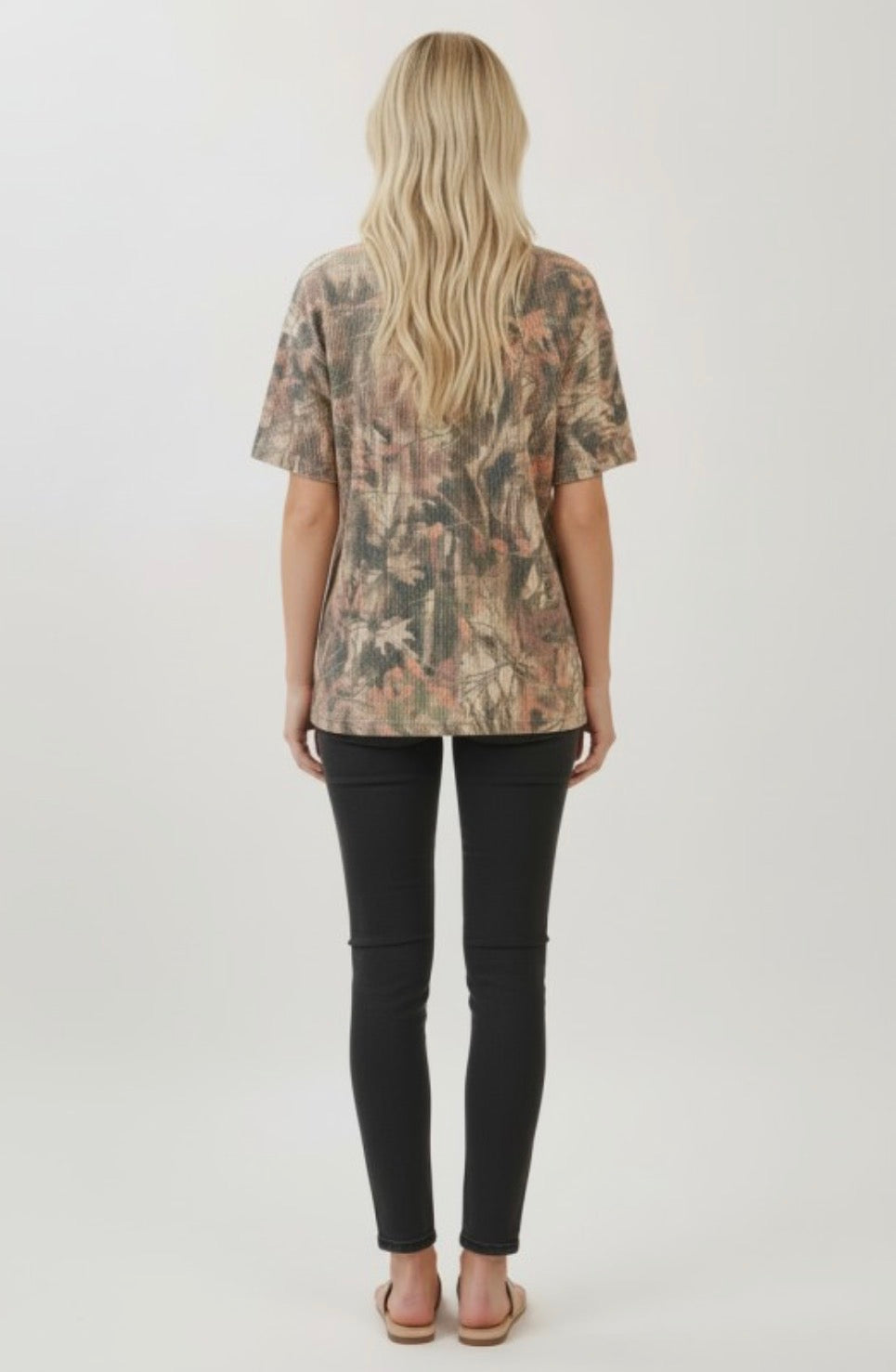 Oversized Ribbed Camo Tee Shirt