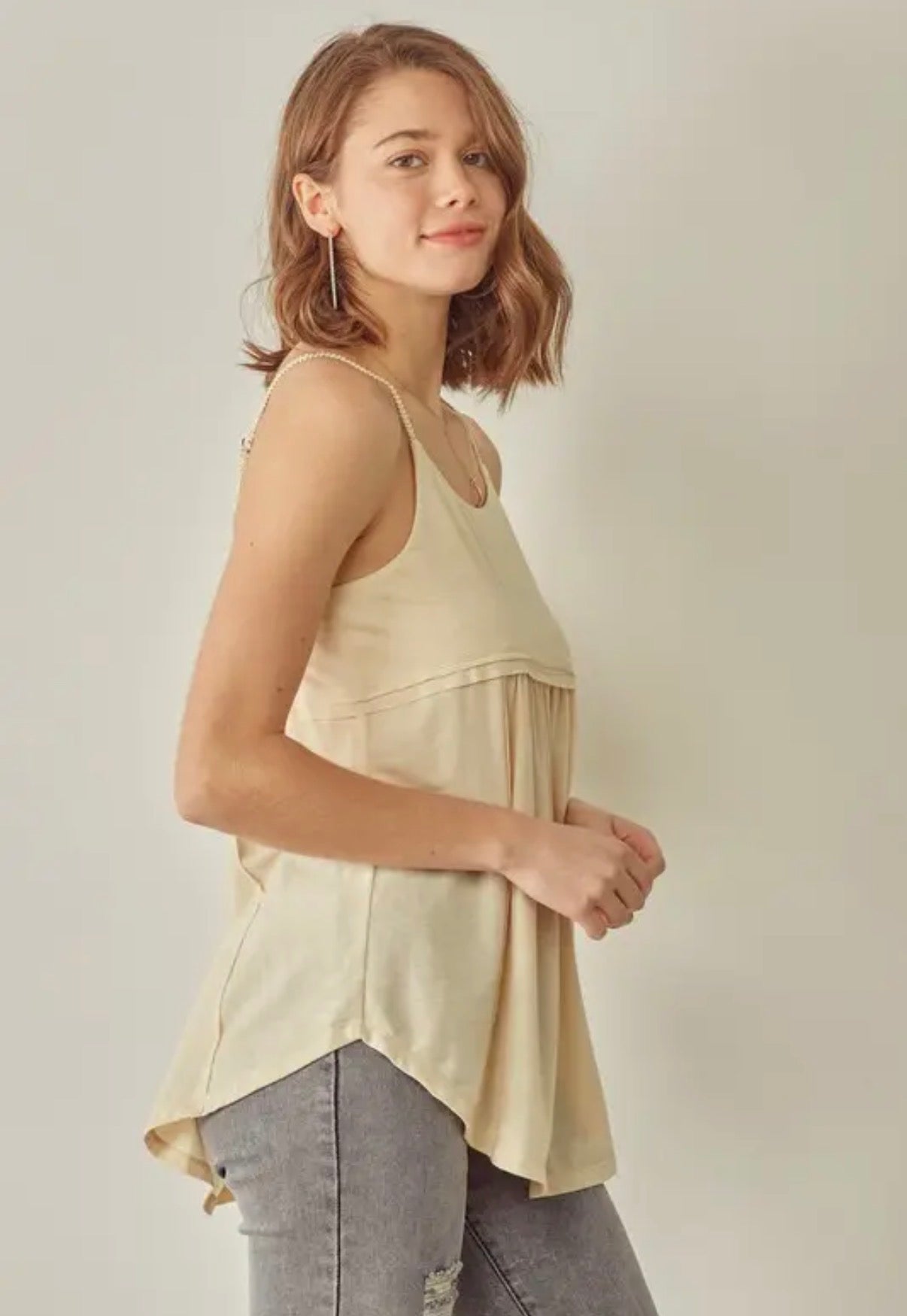 Braided Hem Cami Tank