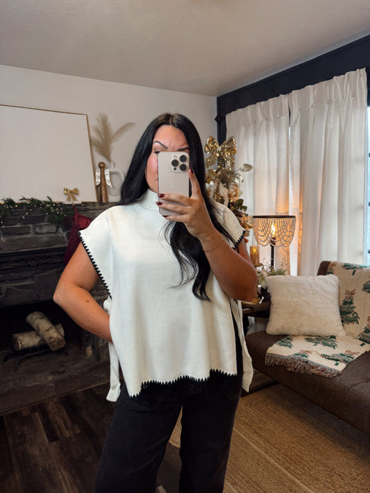 Bow Tie Sleeveless Knit Vest