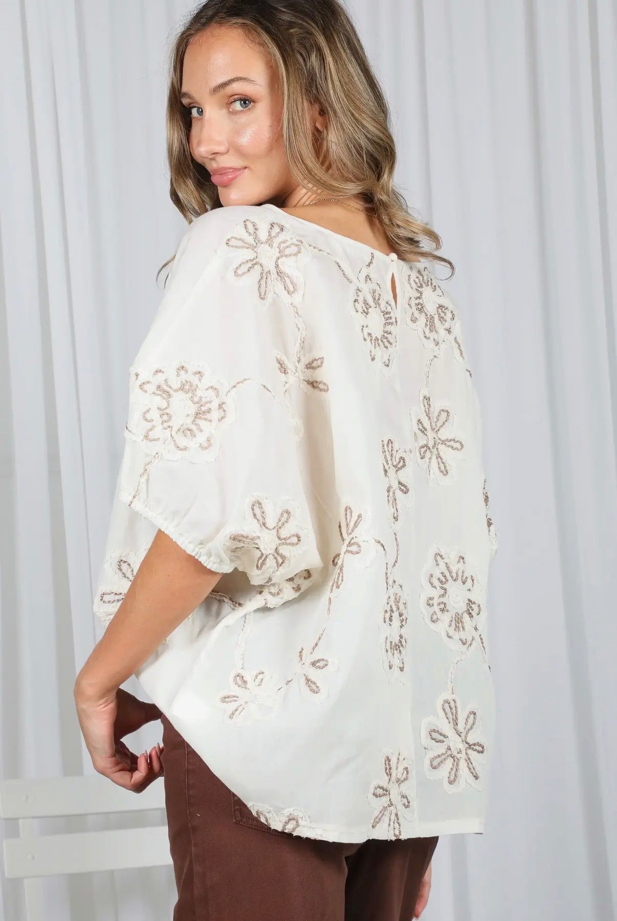 Floral Embroidered Top