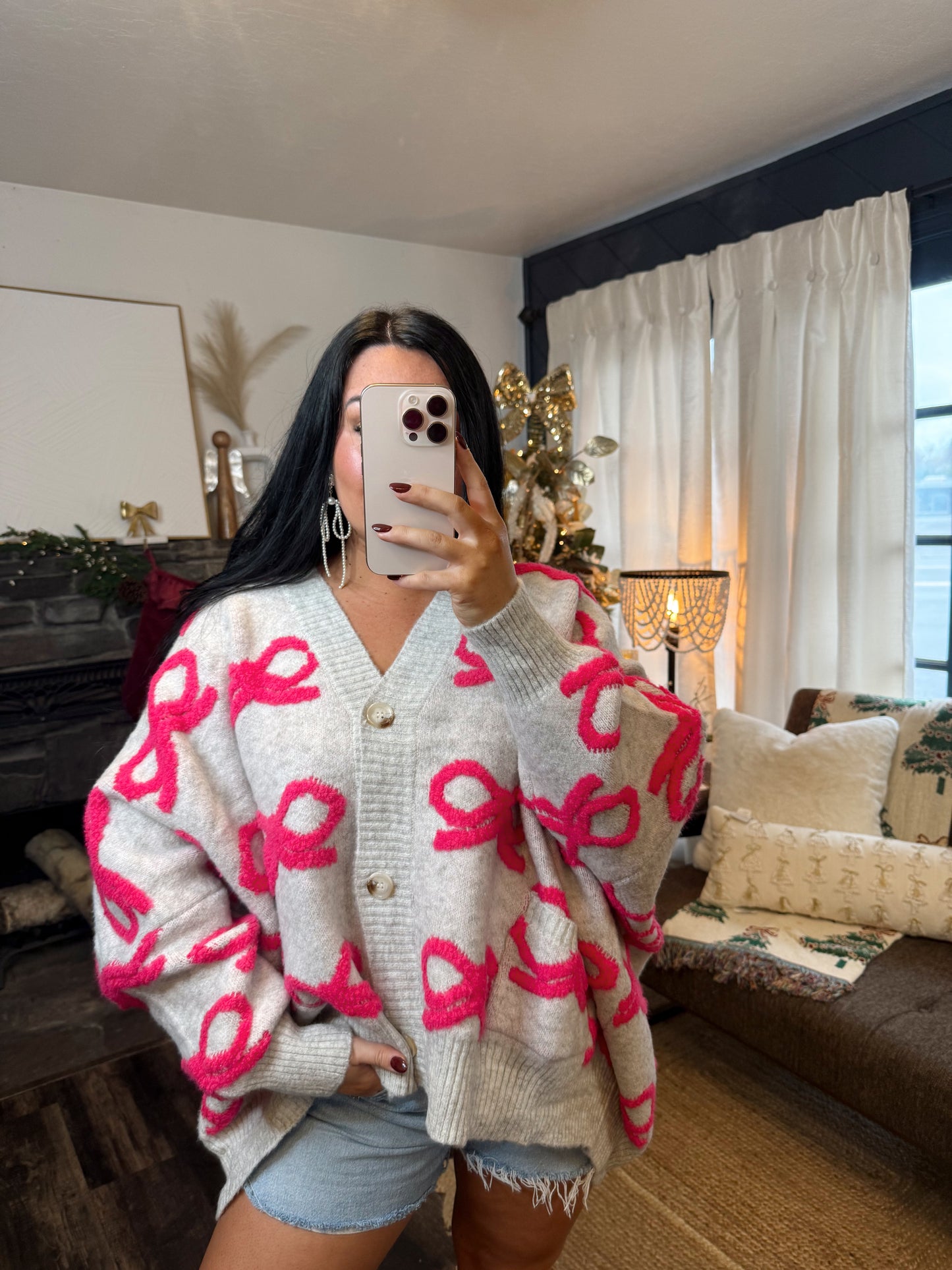 Oversized Ribbon Cardigan