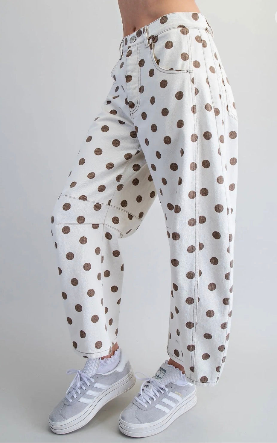 Cookie Polka Dot Barrel Jeans
