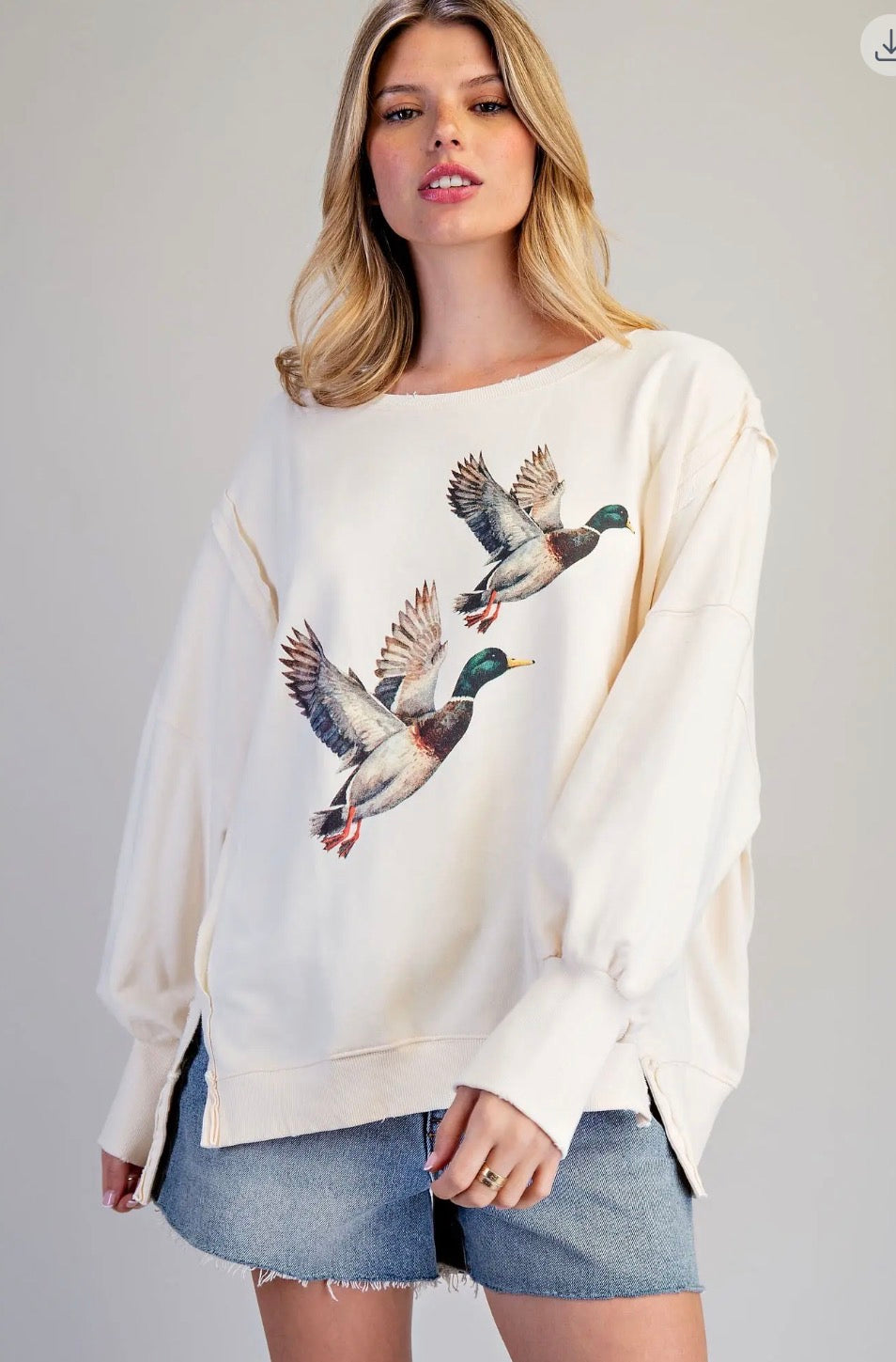 Mallard Stitched Pullover Crewneck