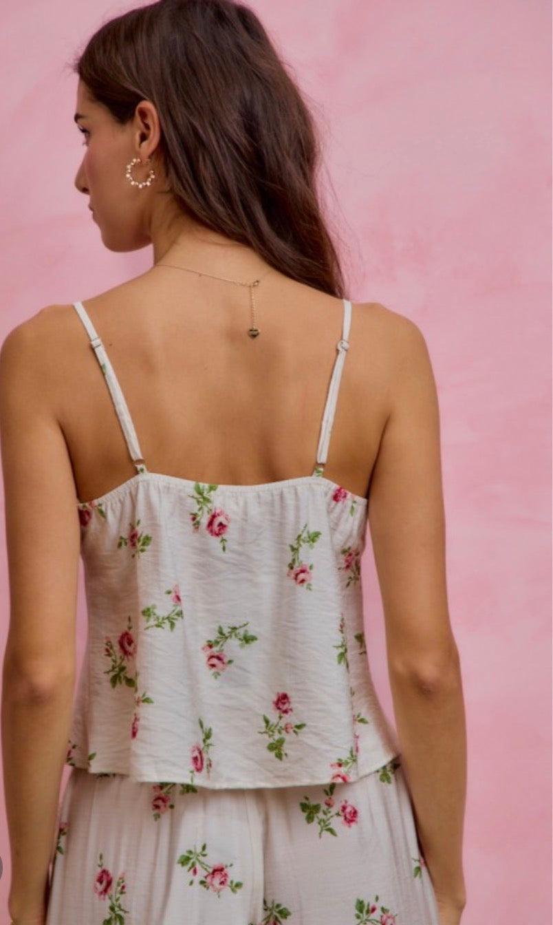 Floral & Lace Matching Pants Set