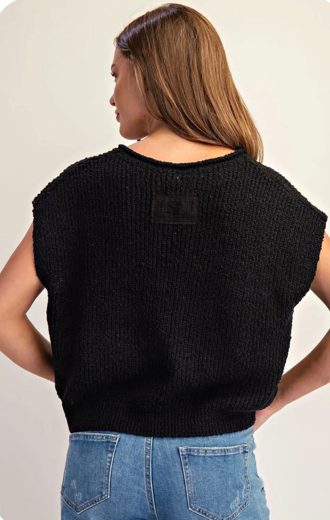 Cap Sleeve Knit Sweater Top