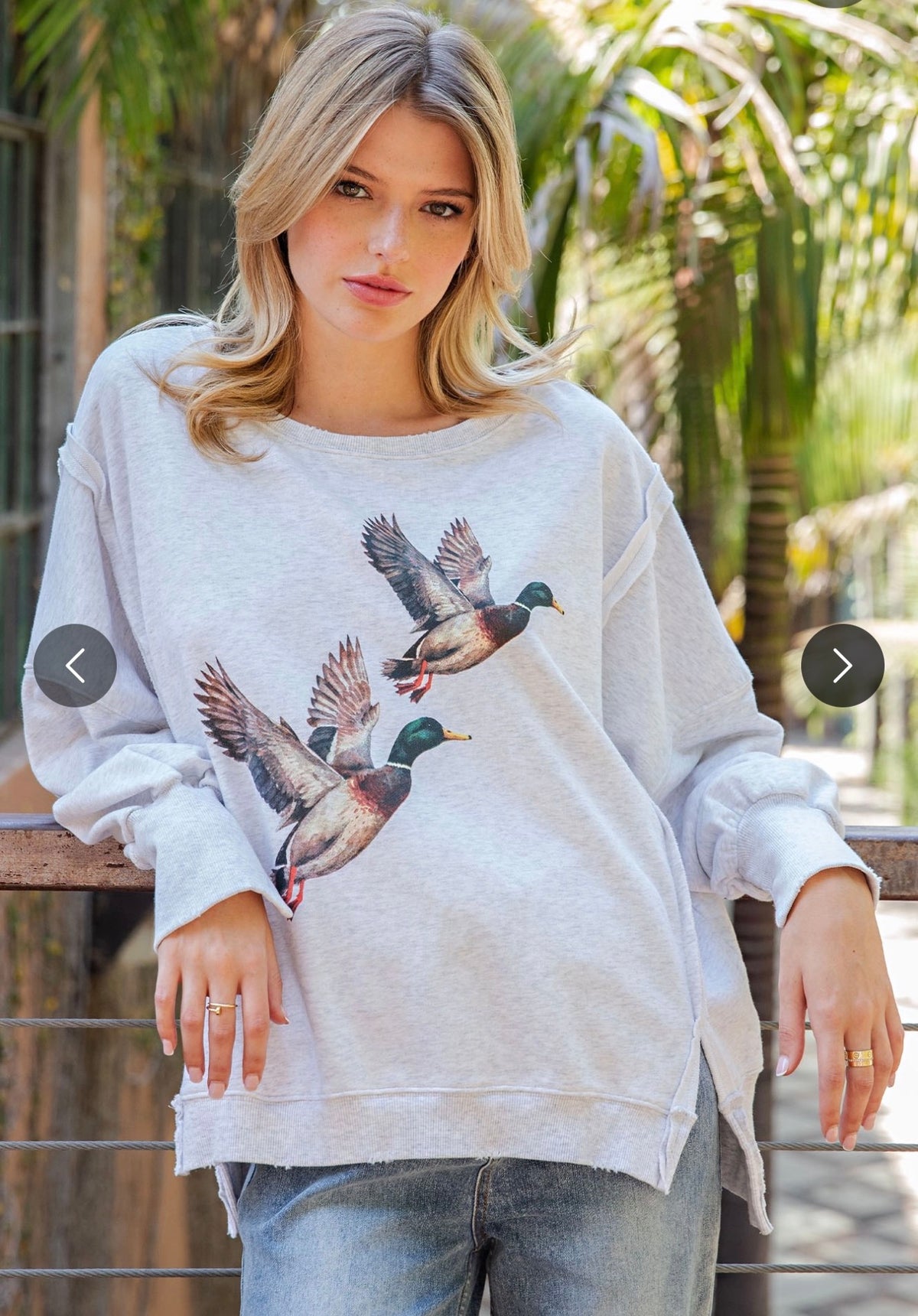 Mallard Duck Pullover Gray