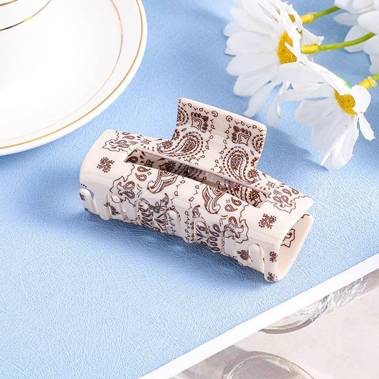 Cashew Pattern Acrylic Hair Clip