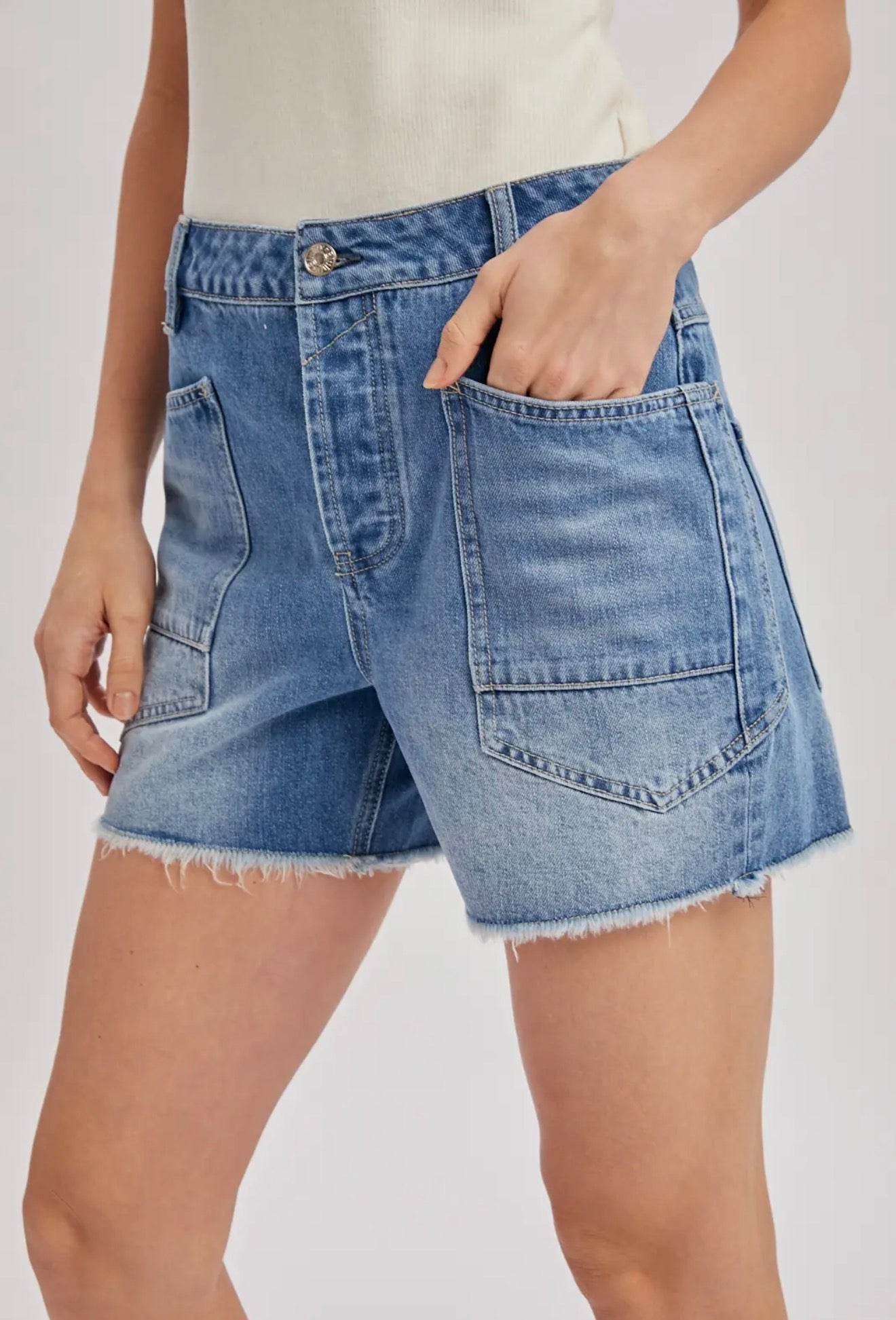 Denim Patch Shorts
