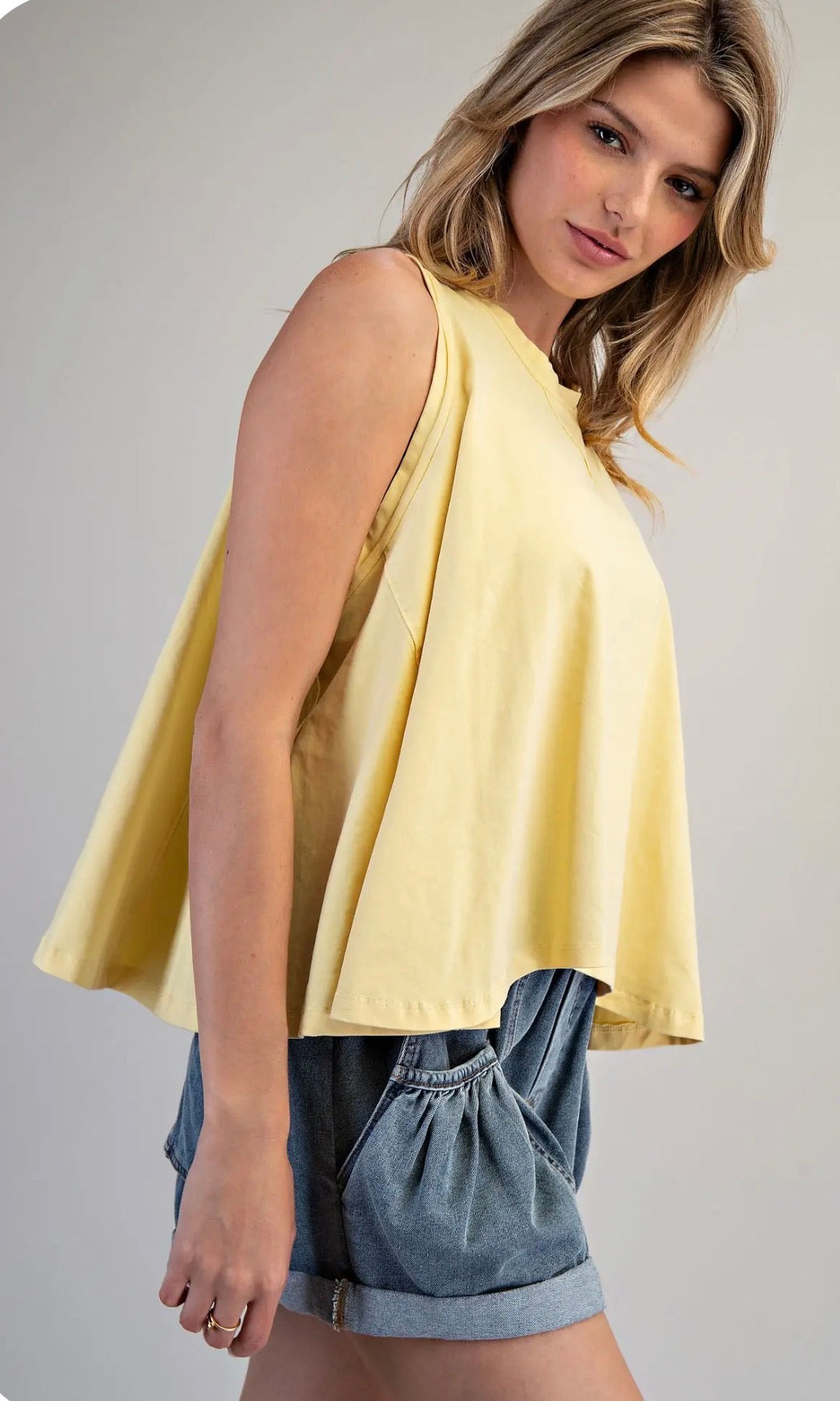 Butter Cream Swing Tank Top