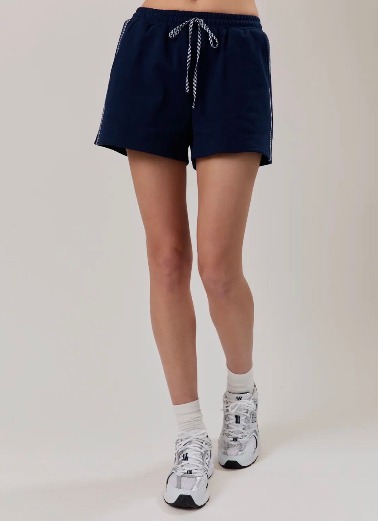 Navy Gingham Shorts