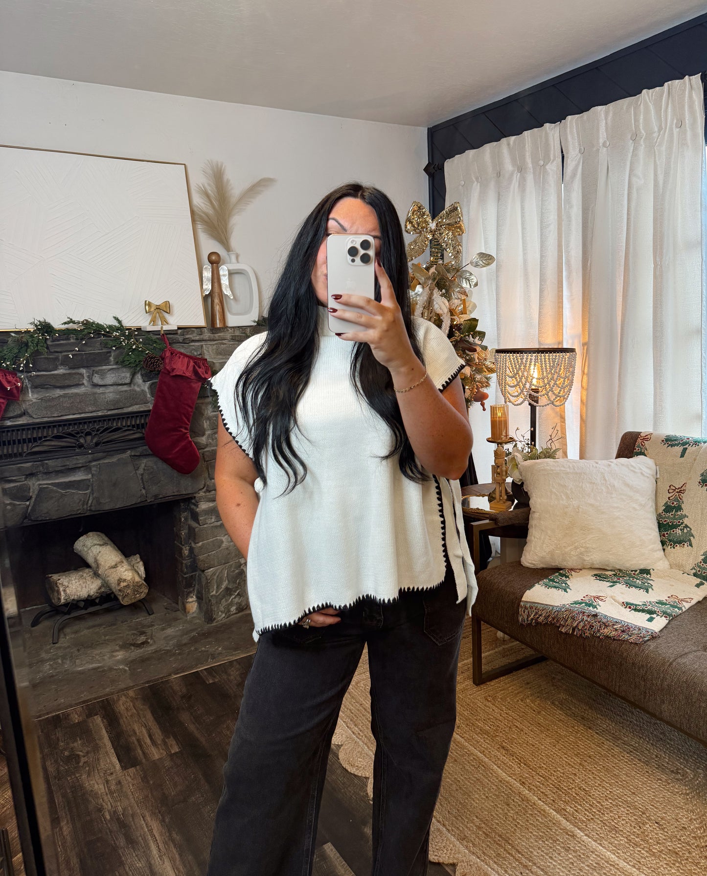 Bow Tie Sleeveless Knit Vest