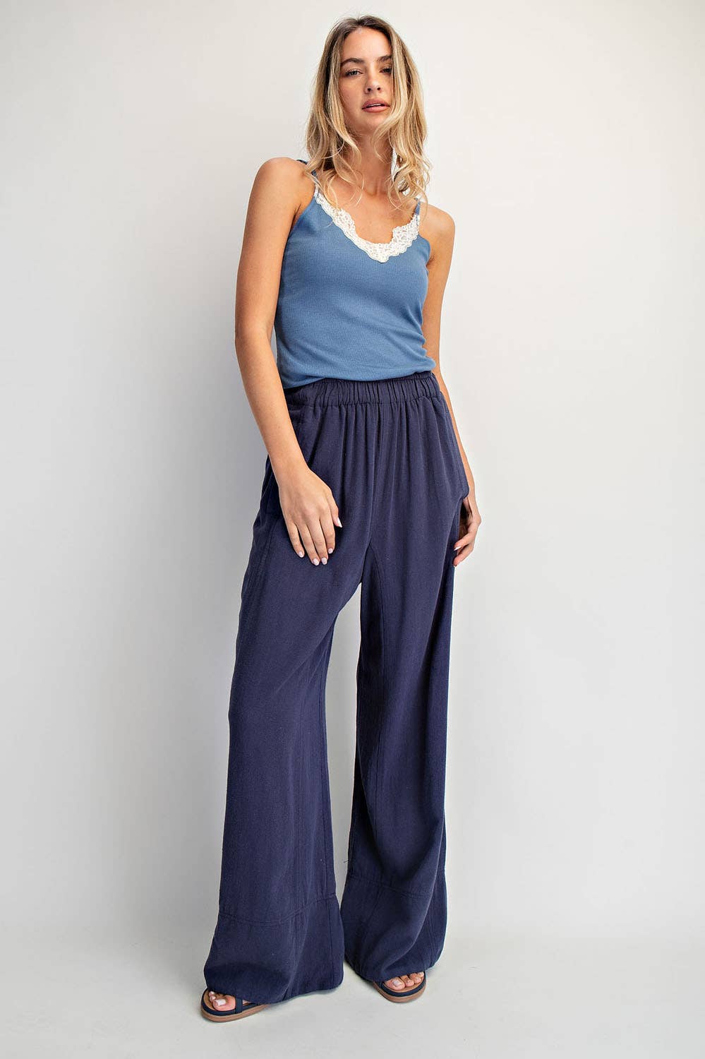 LINEN PULL ON PANTS
