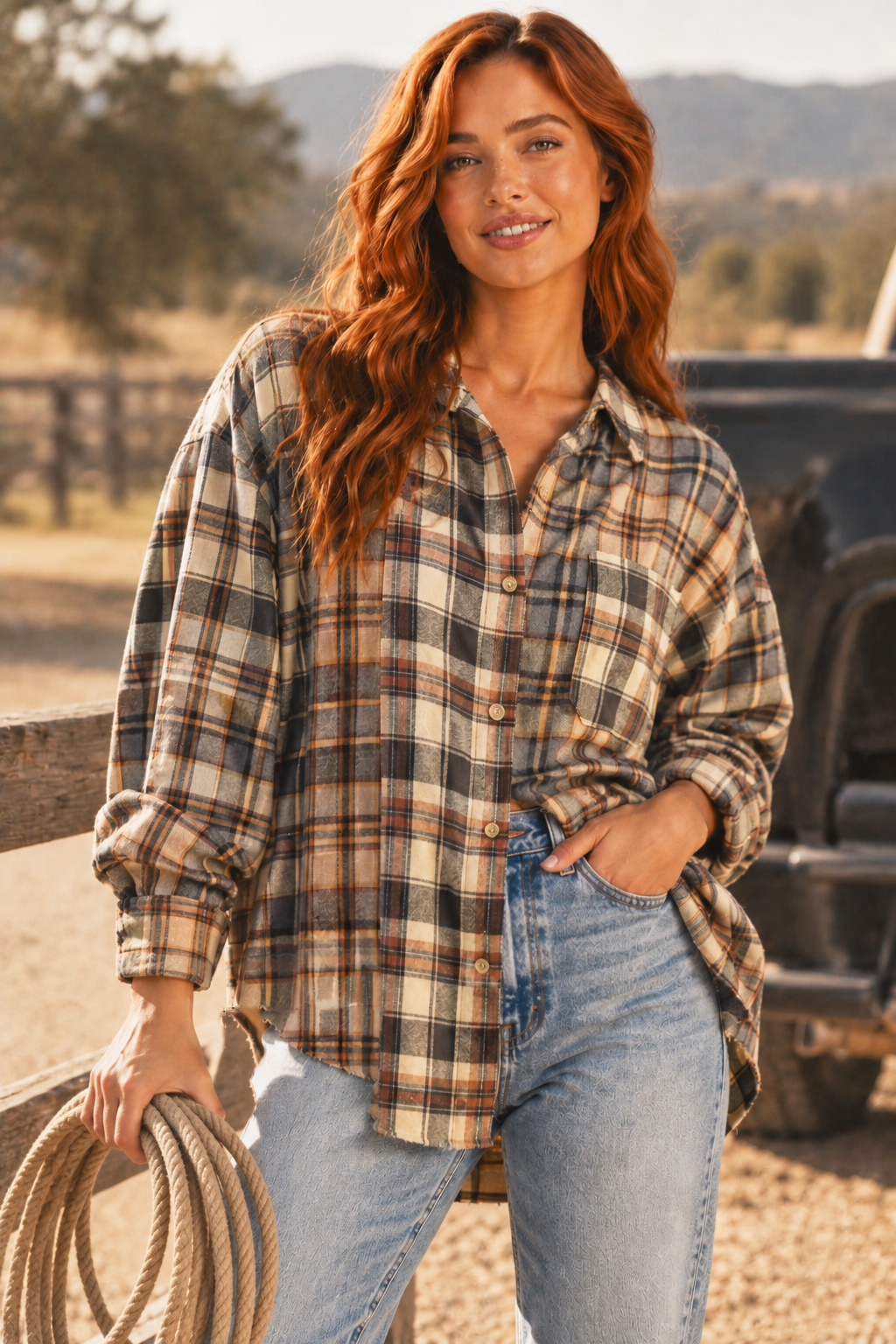 Oliver Plaid Button Down Flannel Shirt