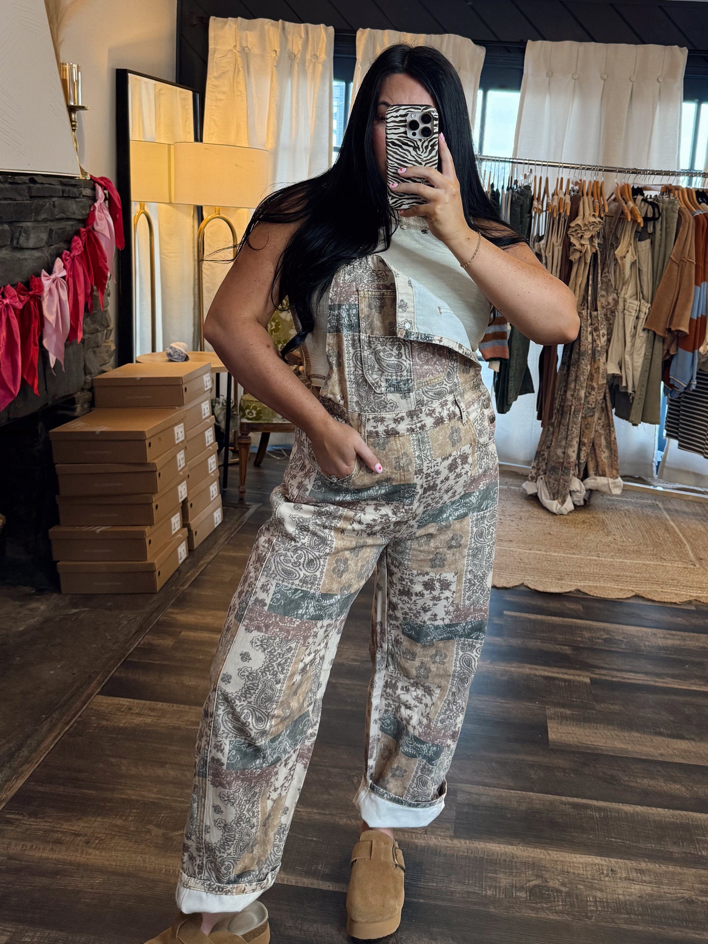 Vintage Boho Denim Overall