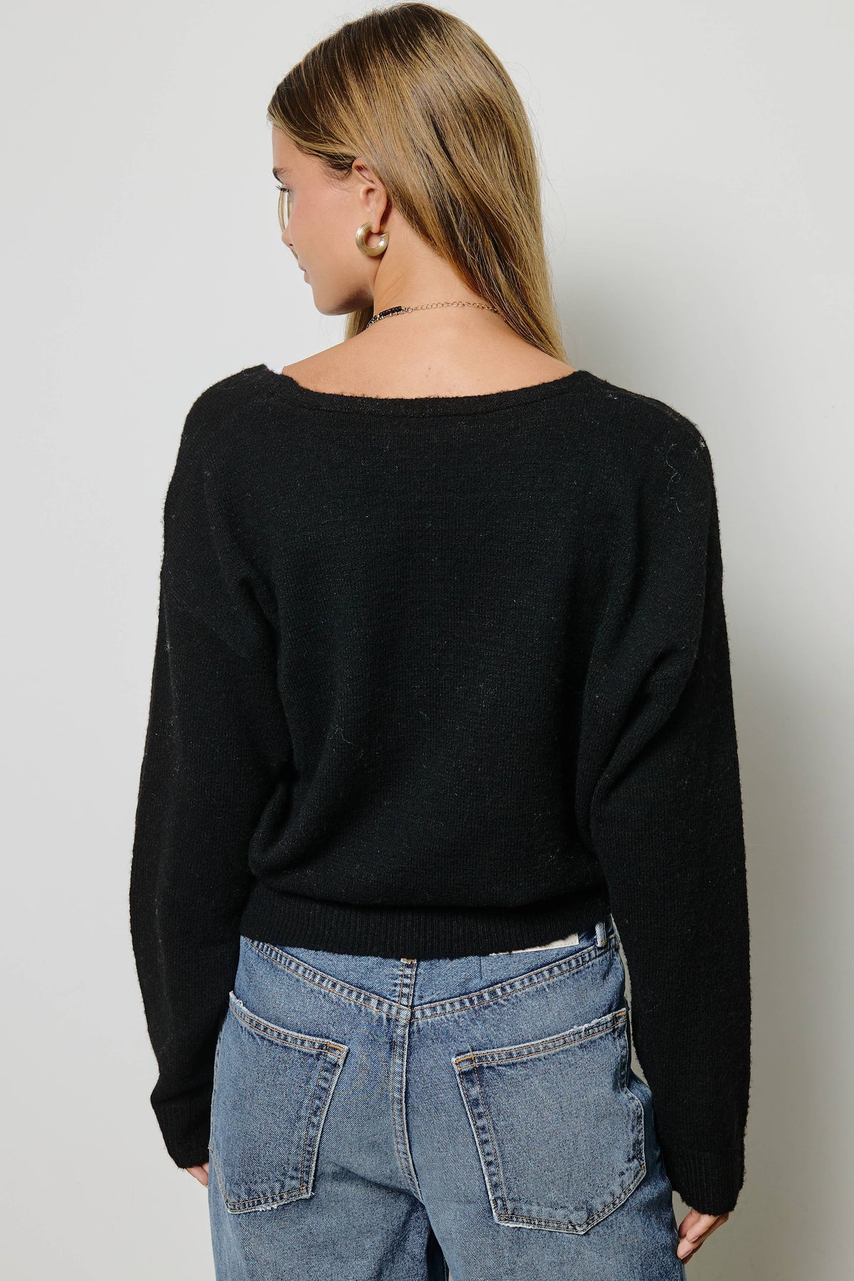 Wrap Knit Cardigan Sweater