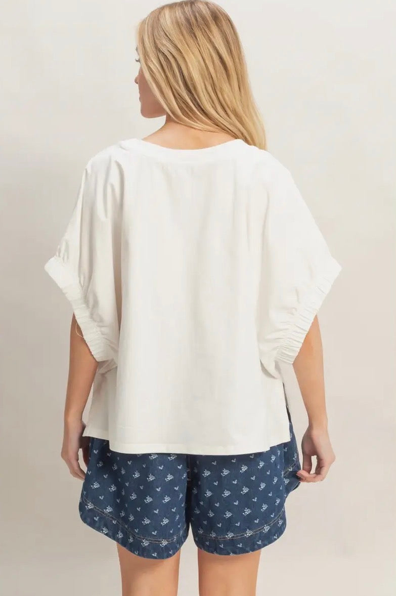Elastic Cuff Tshirt